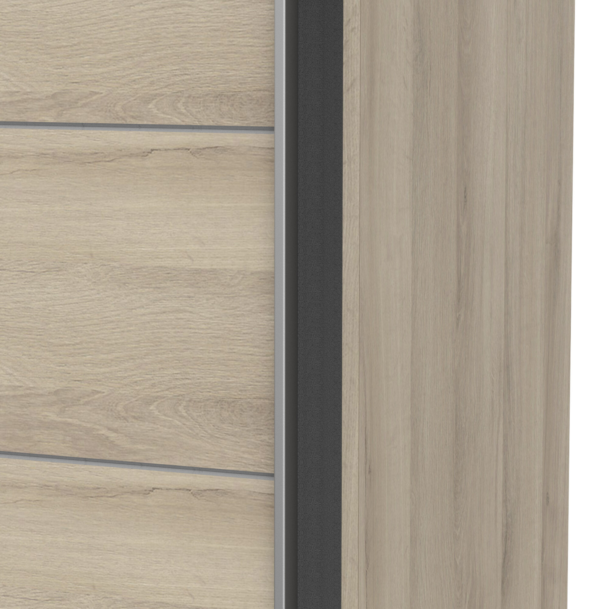 Armoire 2 portes coulissantes - GHOST - Chêne - 178,1 x 59,9 x 203 cm - DEMEYERE