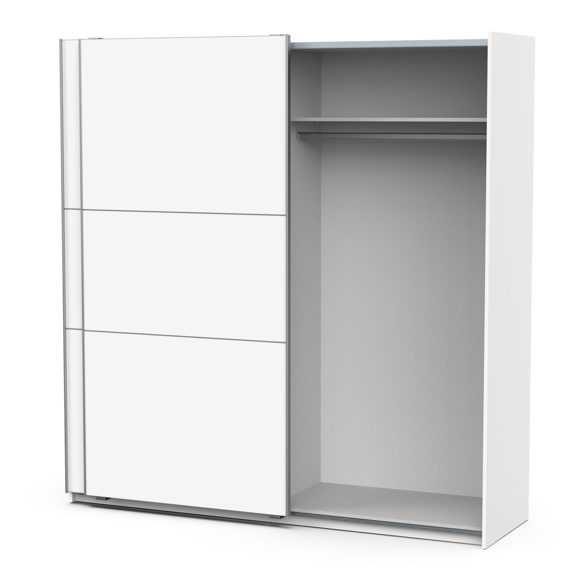 Armoire 2 portes coulissantes - GHOST - Blanc - 194,5 x 59,9 x 203 cm - DEMEYERE
