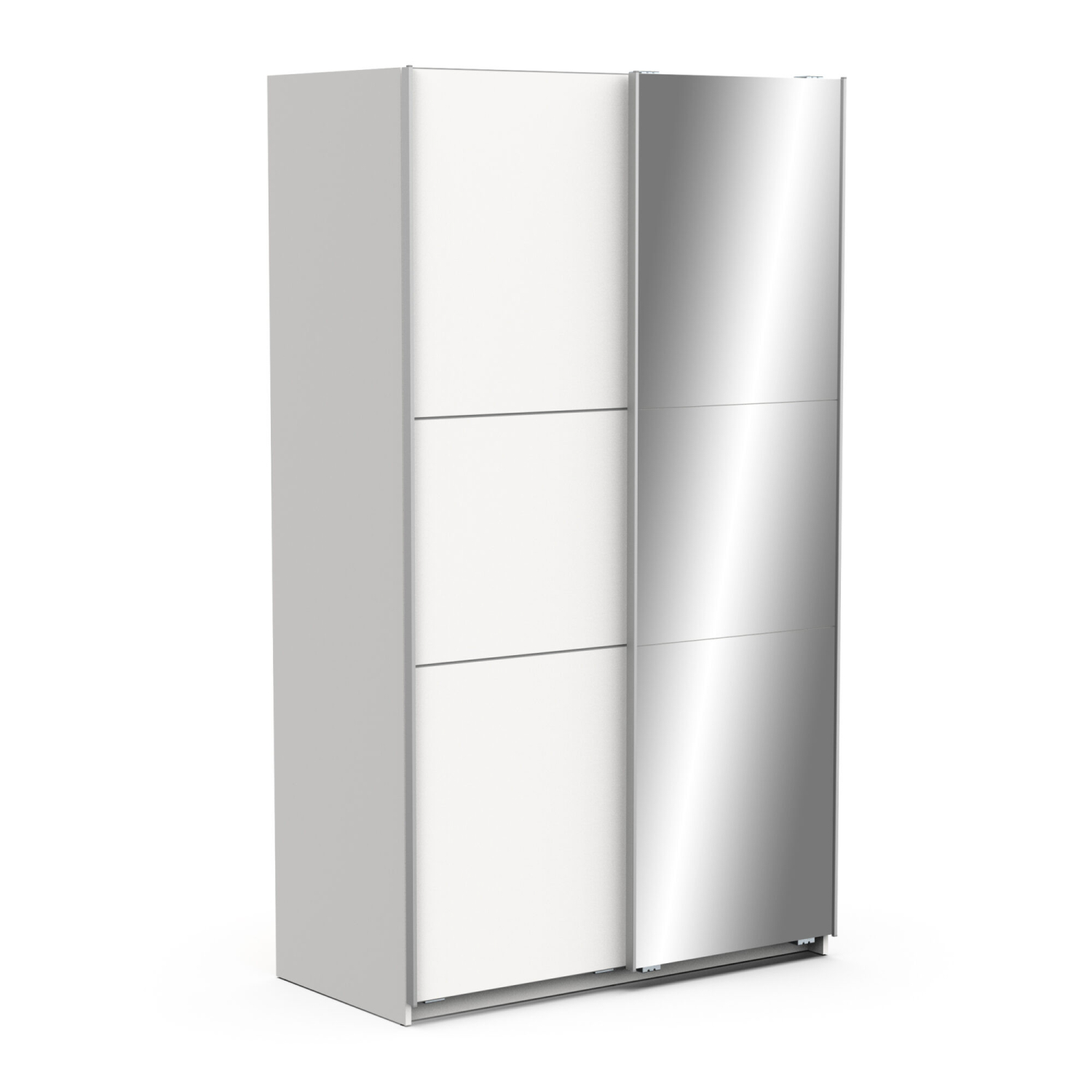 Armoire 2 portes coulissantes avec miroir - GHOST - Blanc - 116.5 x 59,8 x 203 cm - DEMEYERE
