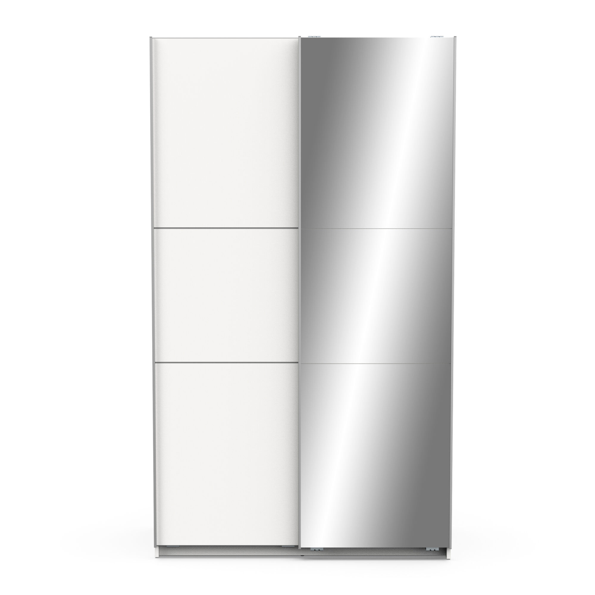 Armoire 2 portes coulissantes avec miroir - GHOST - Blanc - 116.5 x 59,8 x 203 cm - DEMEYERE