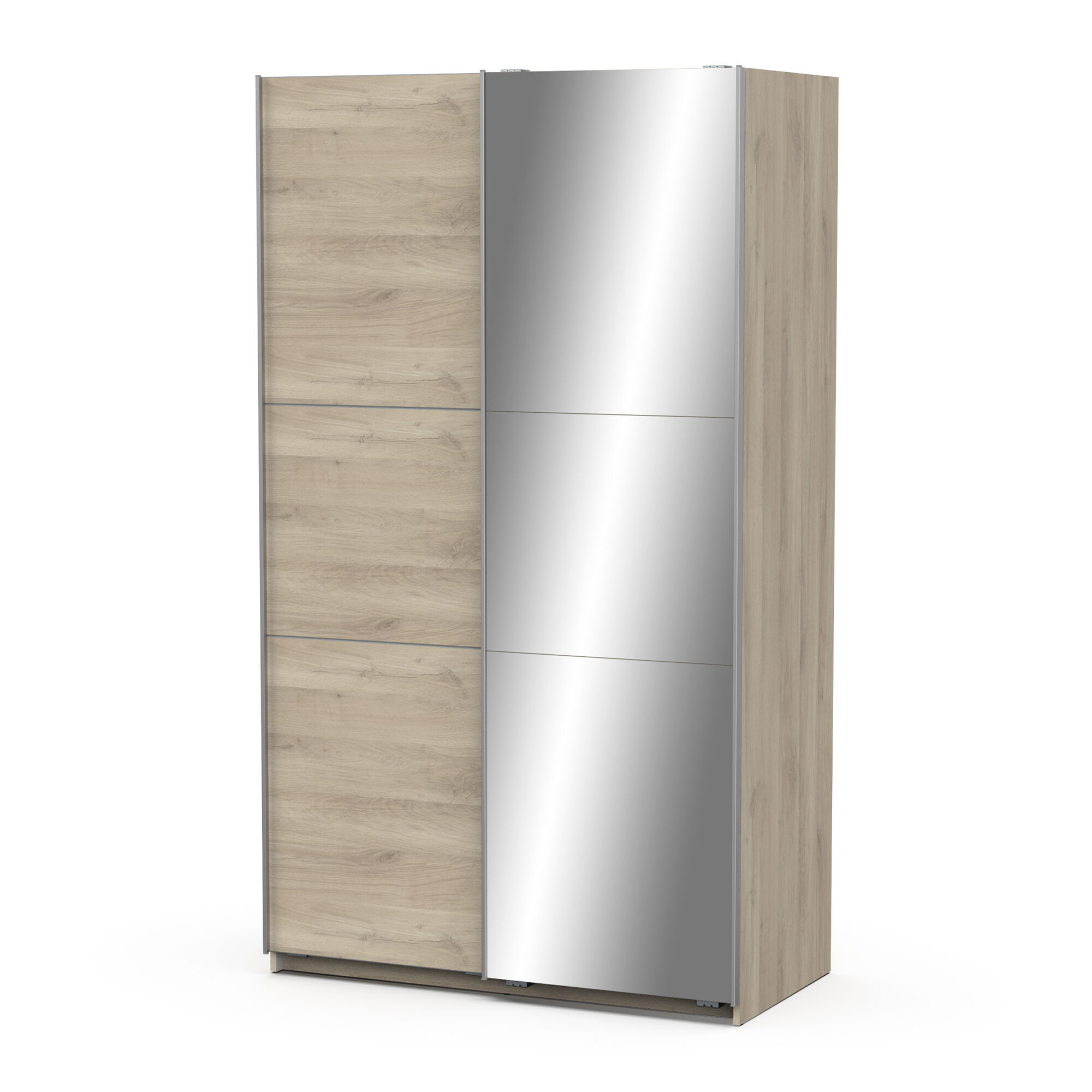 Armoire 2 portes coulissantes avec miroir - GHOST - Chêne - 116,5 x 59,8 x 203 cm - DEMEYERE