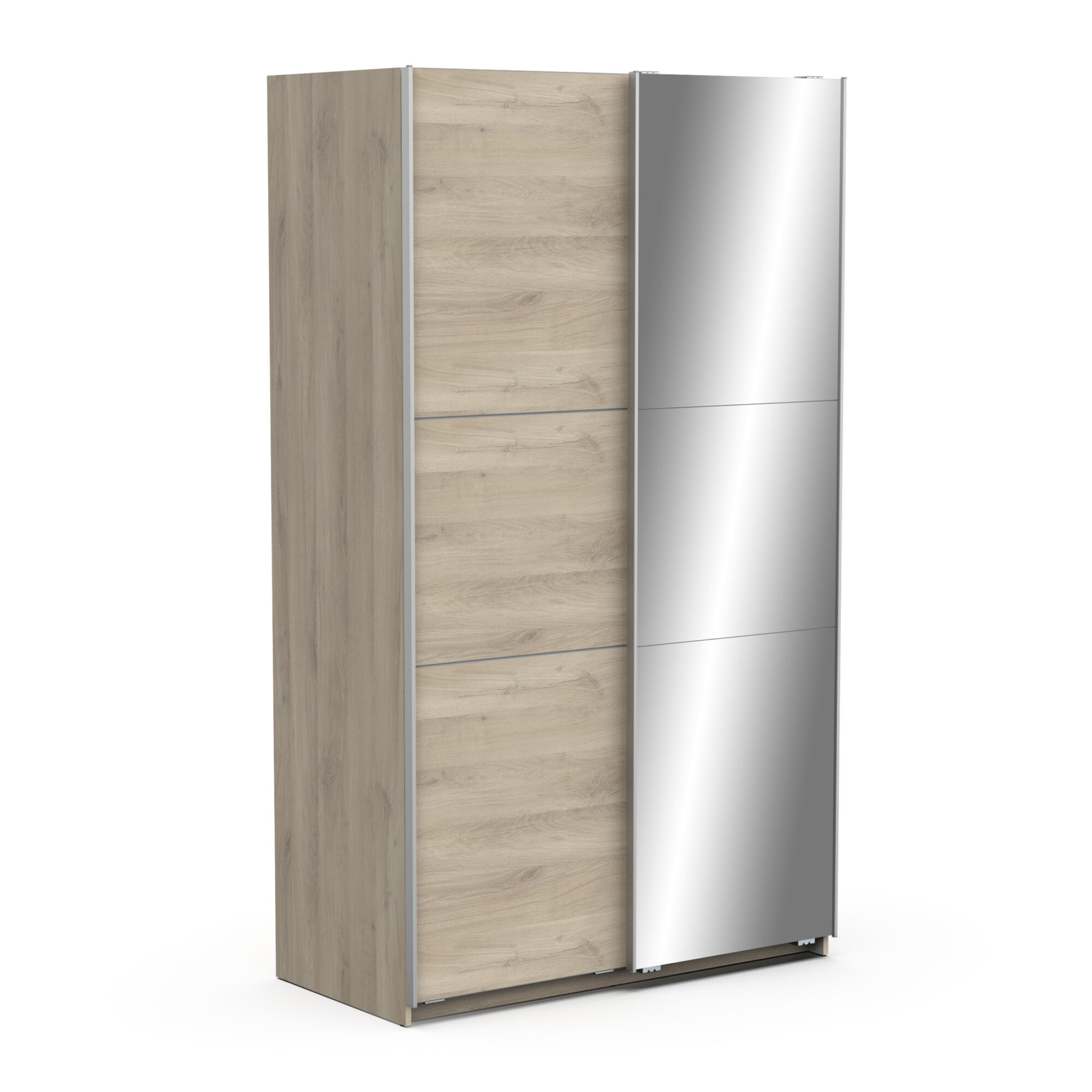 Armoire 2 portes coulissantes avec miroir - GHOST - Chêne - 116,5 x 59,8 x 203 cm - DEMEYERE