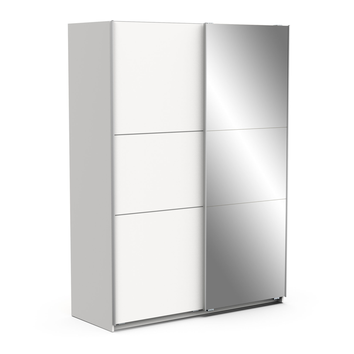 Armoire 2 portes coulissantes avec miroir - GHOST - Blanc - 148 x 59,8 x 203 cm - DEMEYERE