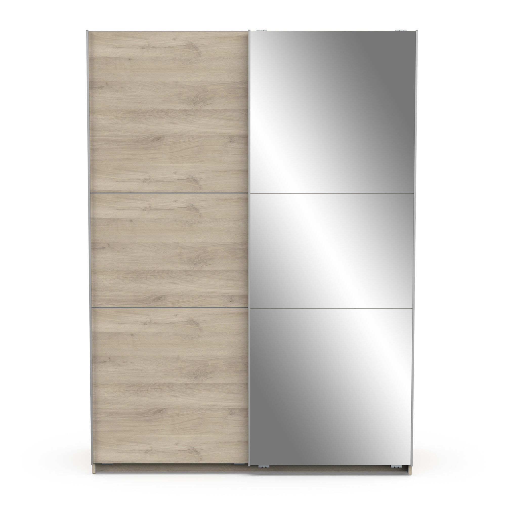 Armoire 2 portes coulissantes avec miroir - GHOST - Chêne - 148 x 59,8 x 203 cm - DEMEYERE