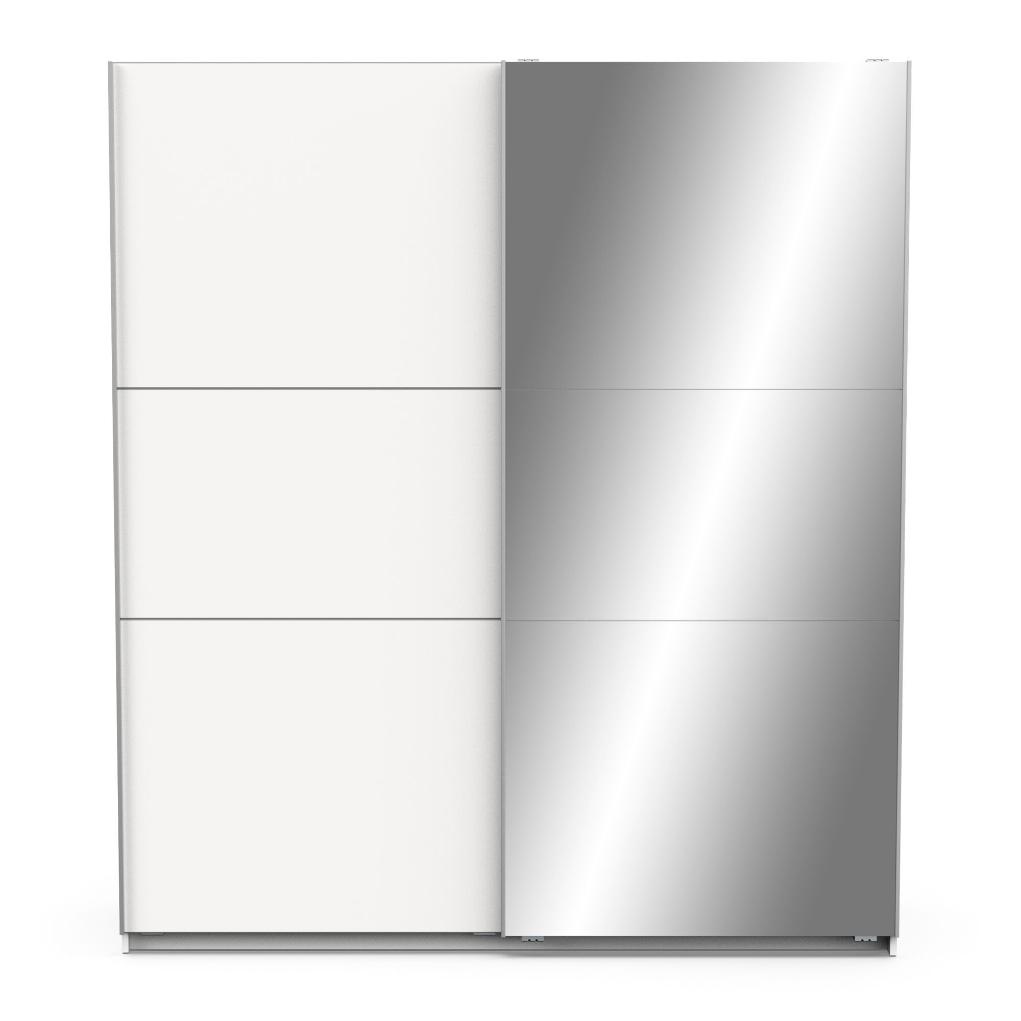 Armoire 2 portes coulissantes avec miroir - GHOST - Blanc - 178,1 x 59,9 x 203 cm - DEMEYERE