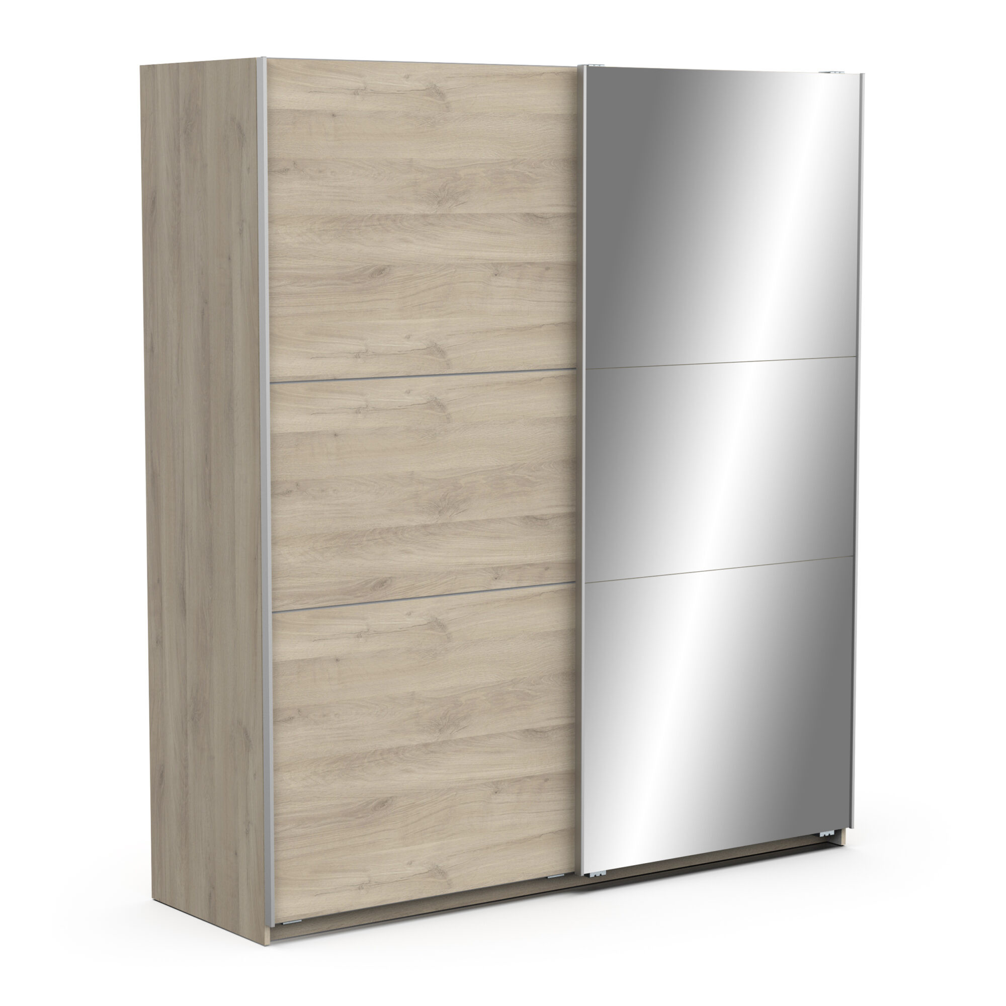 Armoire 2 portes coulissantes avec miroir - GHOST - Chêne - 178,1 x 59,9 x 203 cm - DEMEYERE