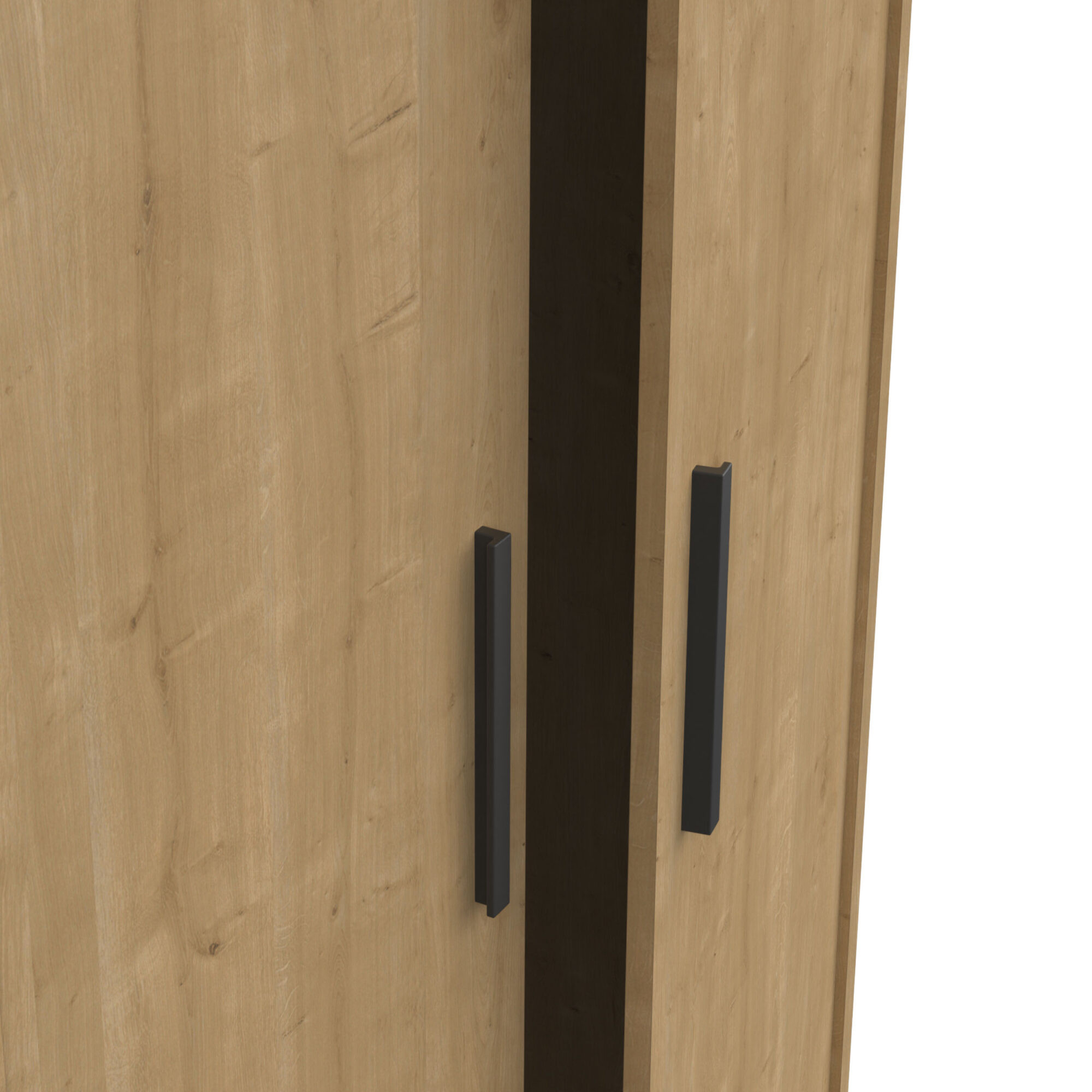 Armoire 2 portes - CRAFT - Chêne et Noir - 90,7 x 50 x 180,1 cm - DEMEYERE