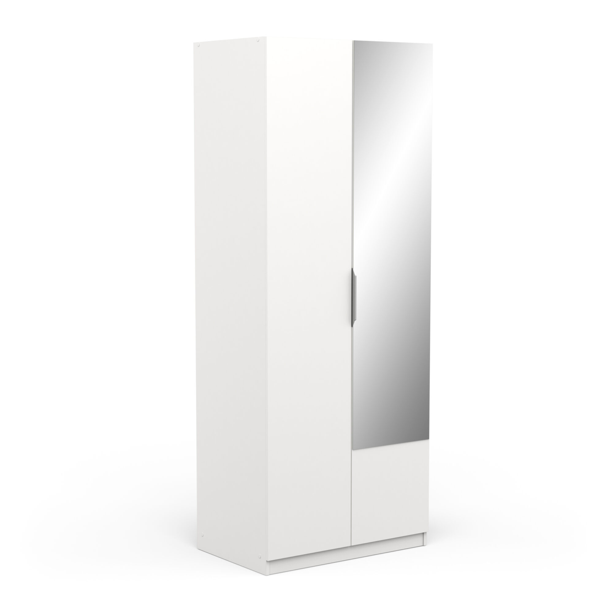 Armoire 2 portes avec miroir - GHOST - Blanc - 79,4 x 51,1 x 203 cm - DEMEYERE