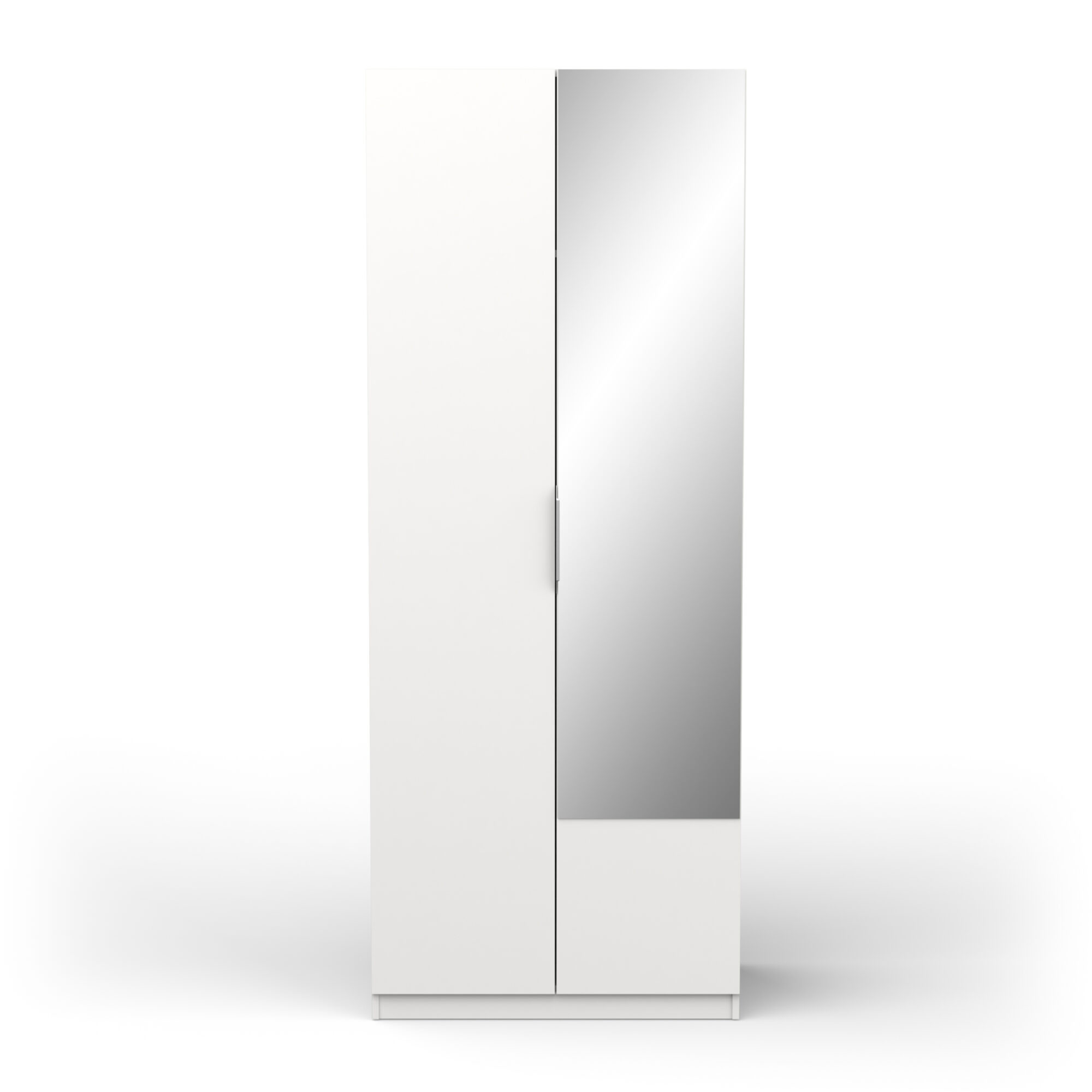Armoire 2 portes avec miroir - GHOST - Blanc - 79,4 x 51,1 x 203 cm - DEMEYERE