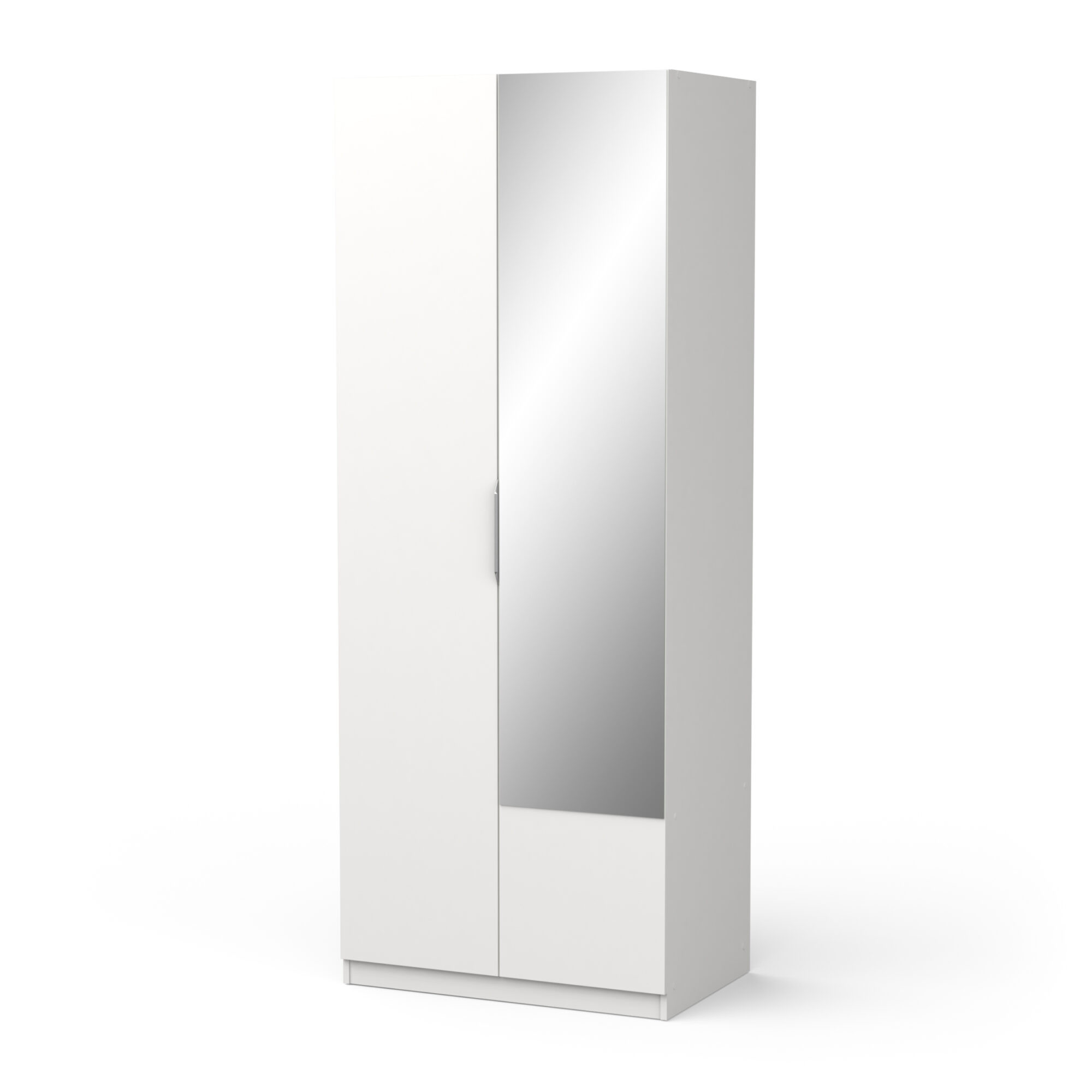 Armoire 2 portes avec miroir - GHOST - Blanc - 79,4 x 51,1 x 203 cm - DEMEYERE