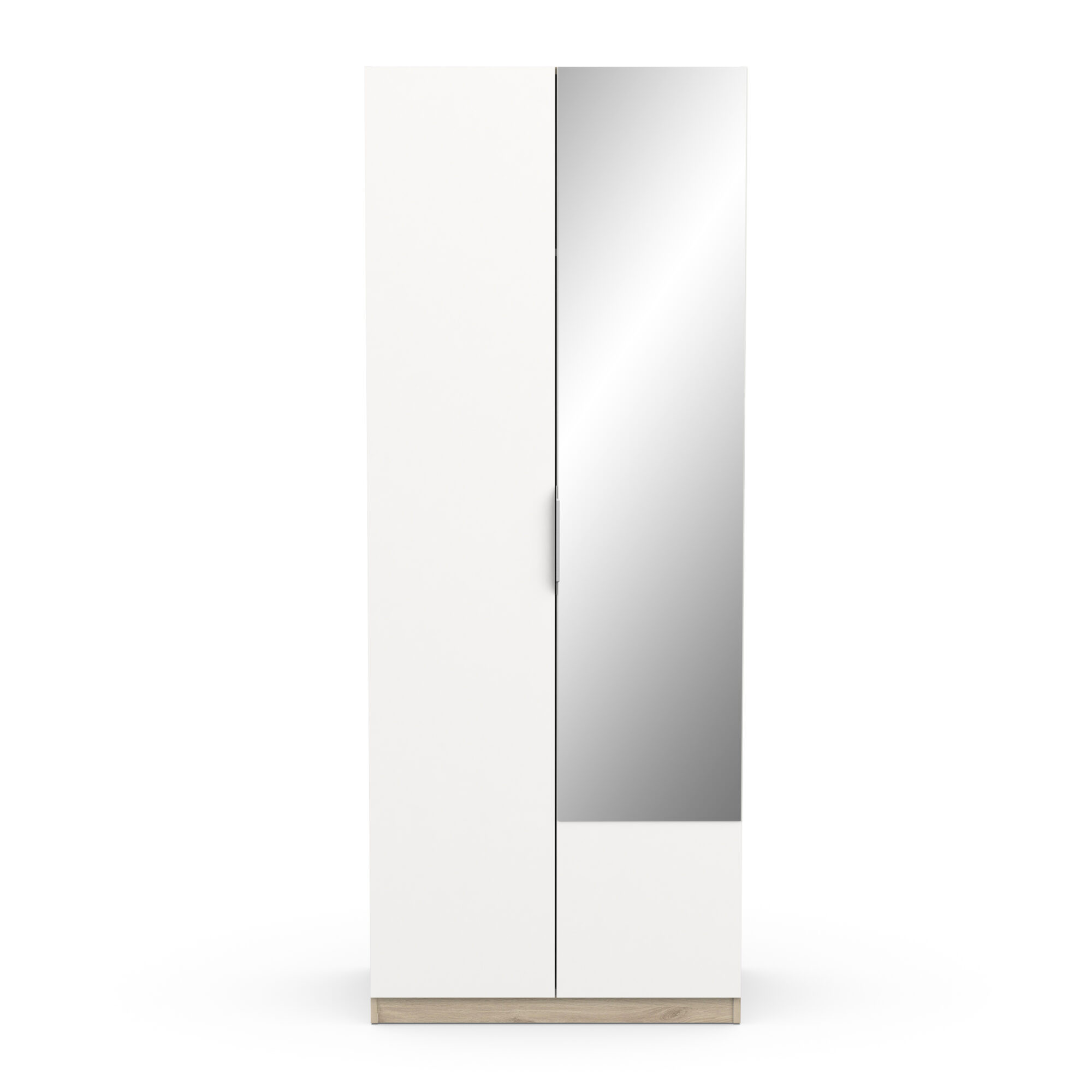 Armoire 2 portes - GHOST - Blanc et Chêne - 79,4 x 51,1 x 203 cm - DEMEYERE