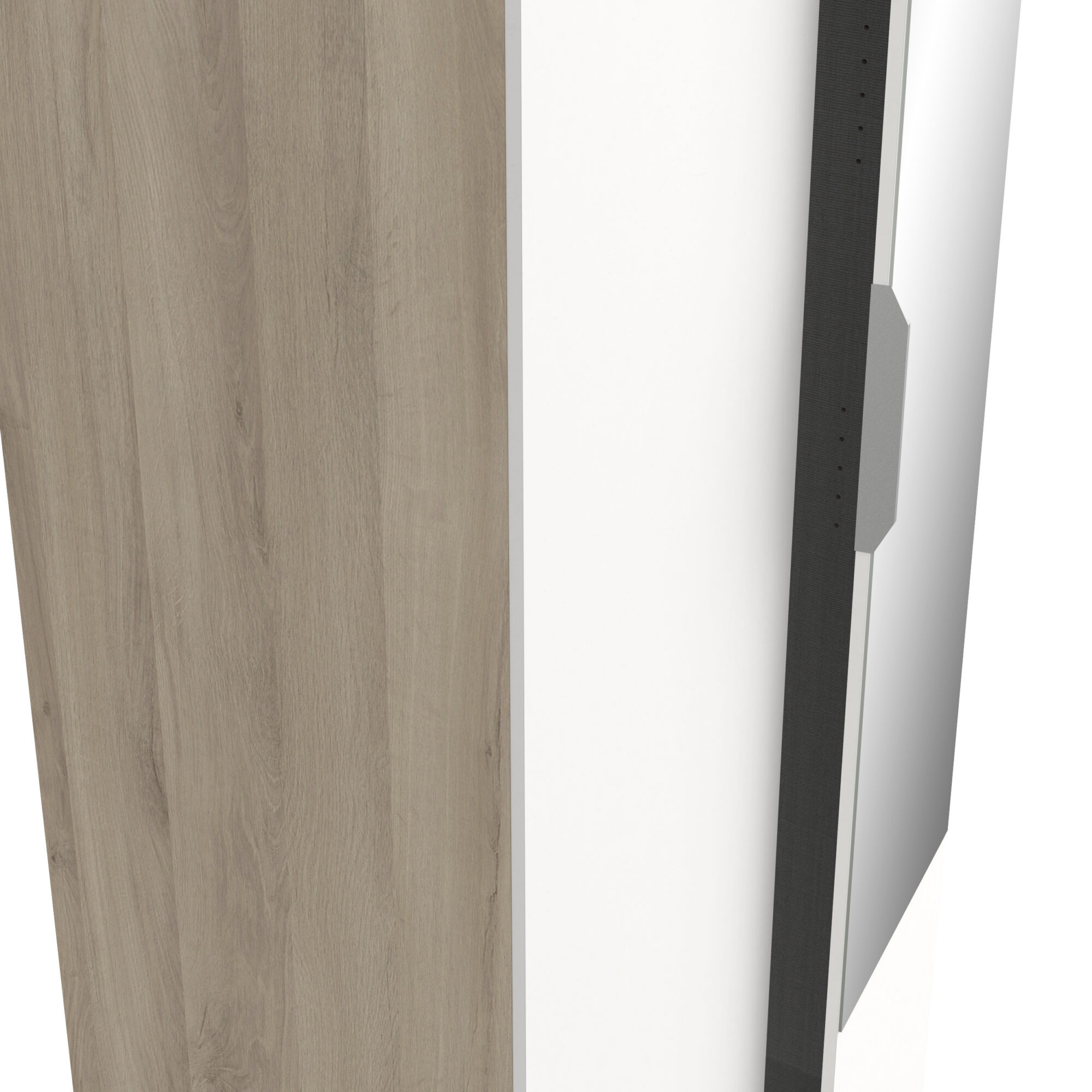 Armoire 2 portes - GHOST - Blanc et Chêne - 79,4 x 51,1 x 203 cm - DEMEYERE