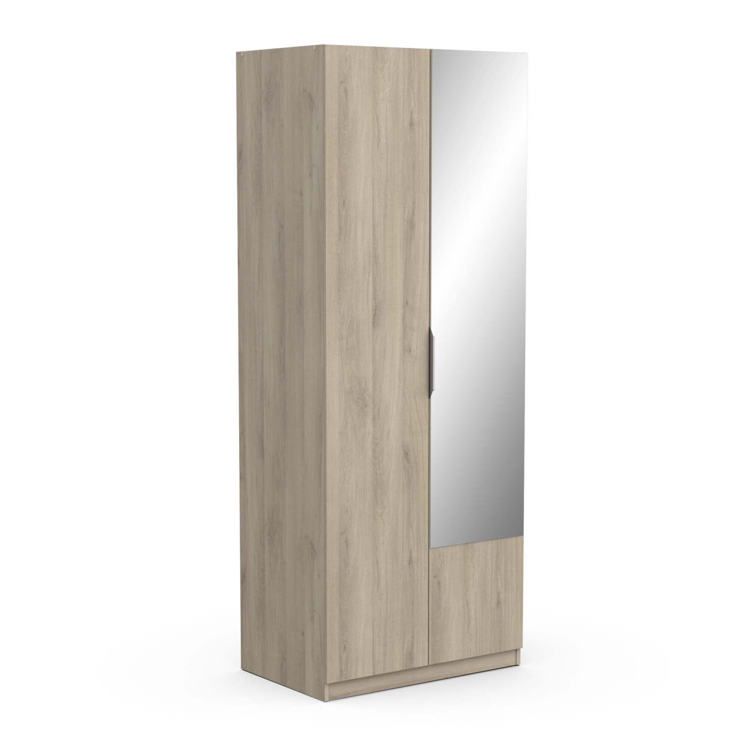 Armoire 2 portes avec miroir - GHOST - Chêne - 79,4 x 51,1 x 203 cm - DEMEYERE