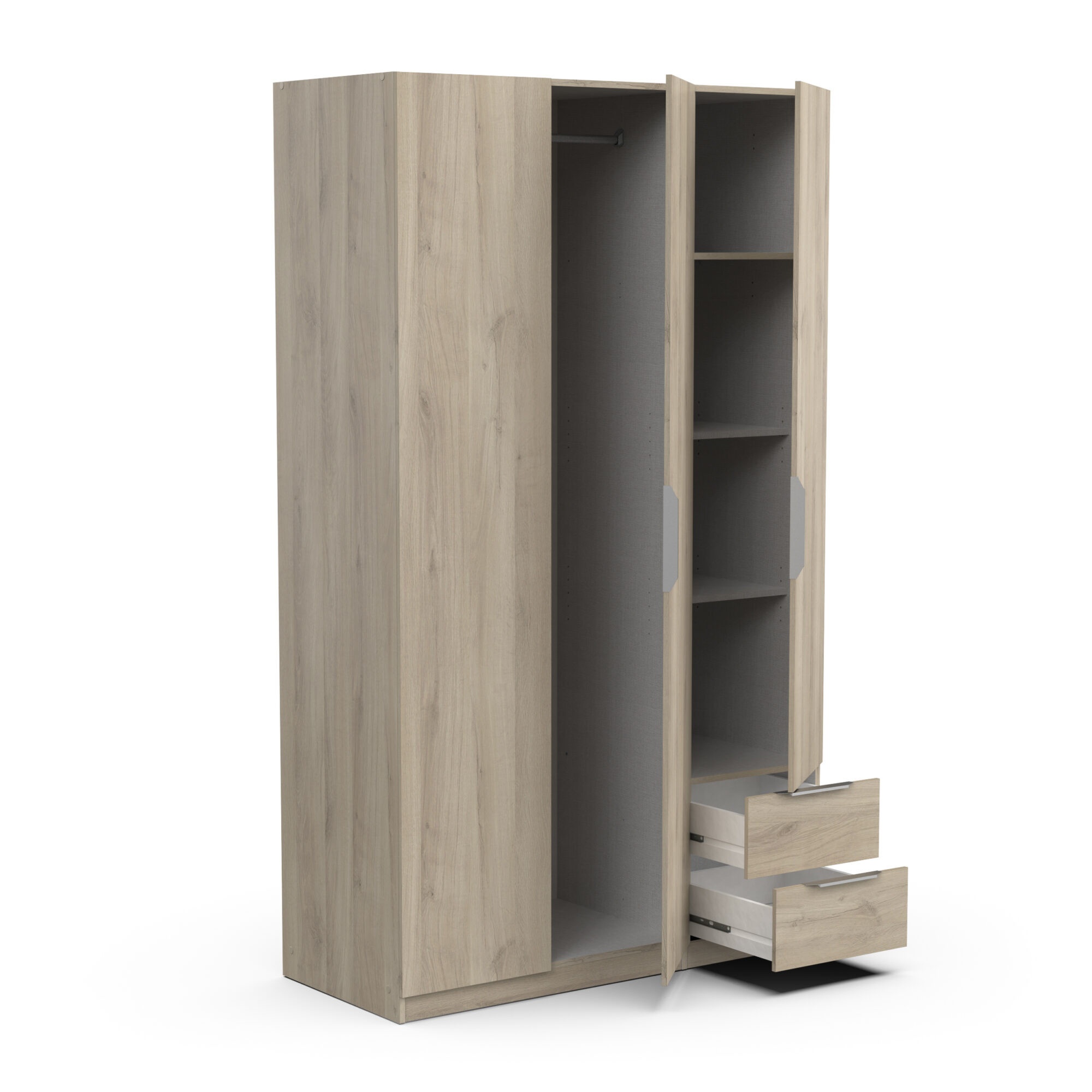 Armoire 3 portes - GHOST - Chêne - 119,4 x 51,1 x 203 cm - DEMEYERE