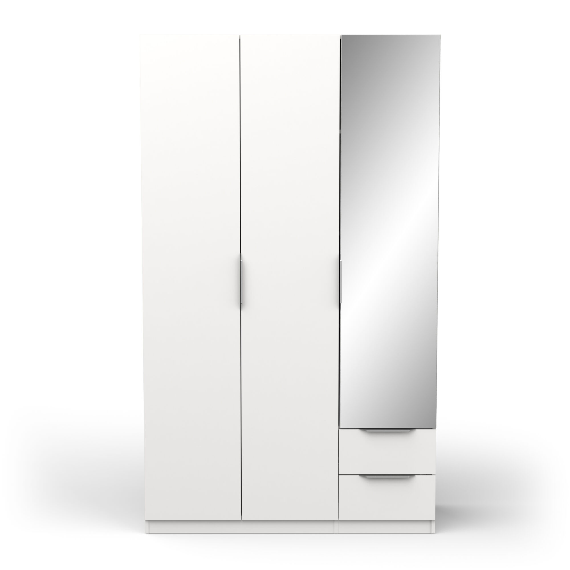 Armoire 3 portes avec miroir - GHOST - Blanc - 119,4 x 51,1 x 203cm - DEMEYERE