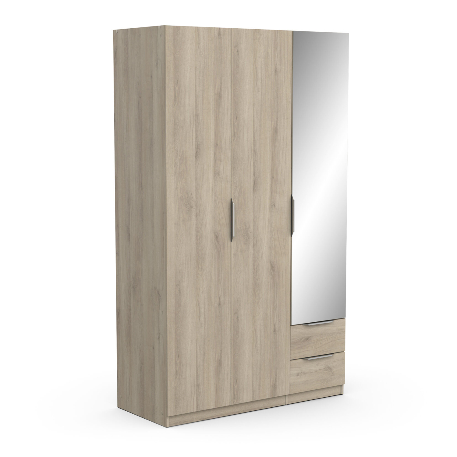 Armoire 3 portes avec miroir - GHOST - Chêne - 119,4 x 51,1 x 203cm - DEMEYERE