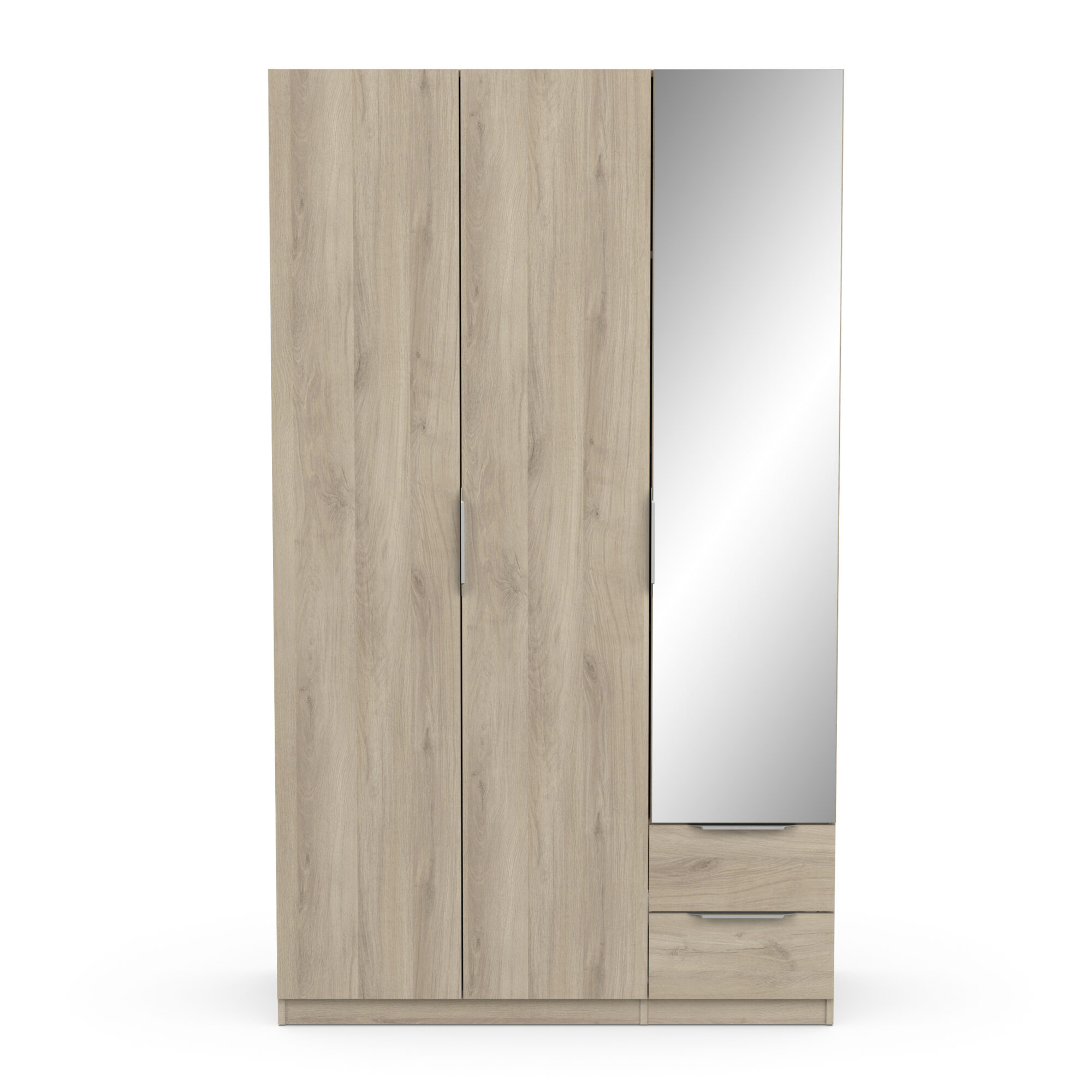 Armoire 3 portes avec miroir - GHOST - Chêne - 119,4 x 51,1 x 203cm - DEMEYERE