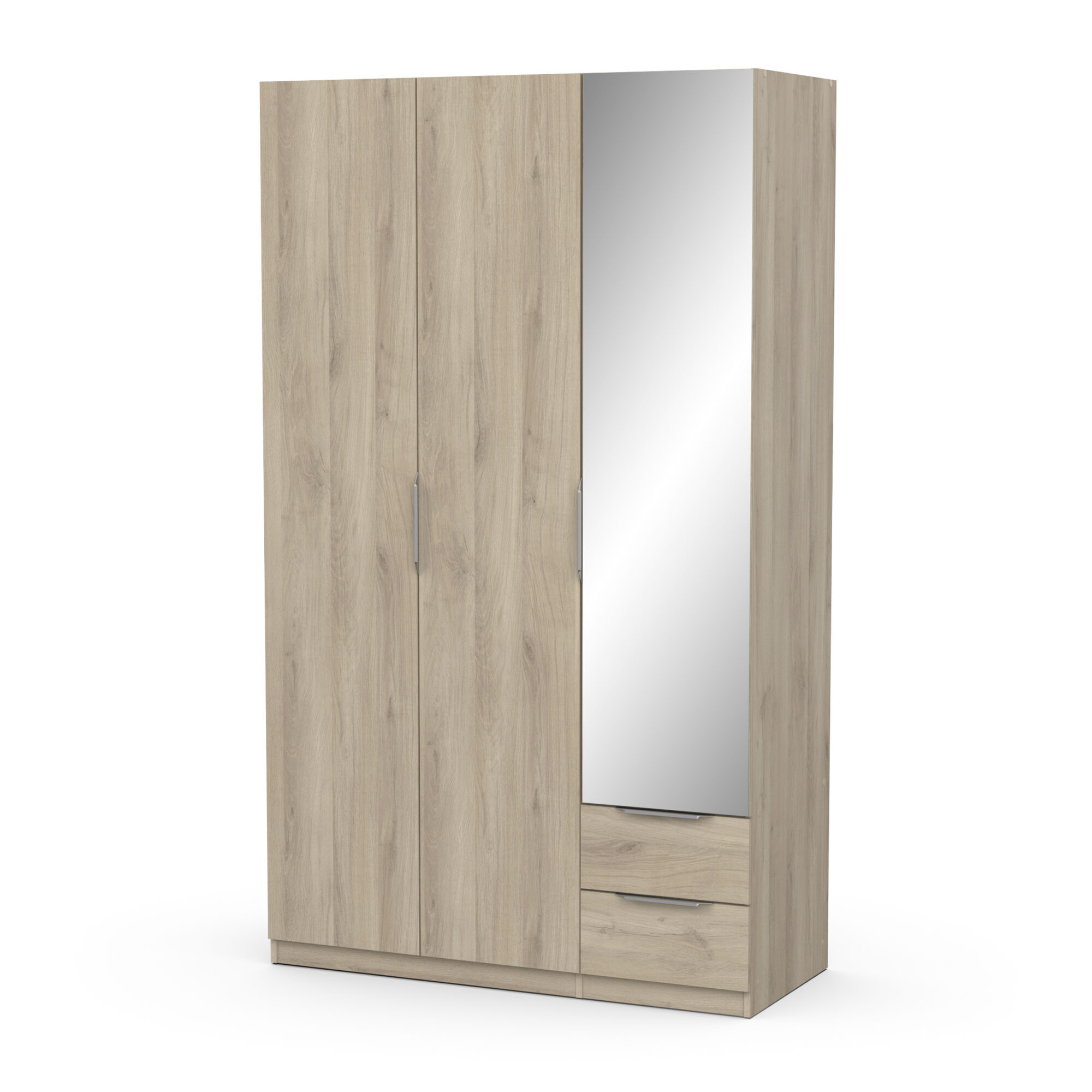 Armoire 3 portes avec miroir - GHOST - Chêne - 119,4 x 51,1 x 203cm - DEMEYERE