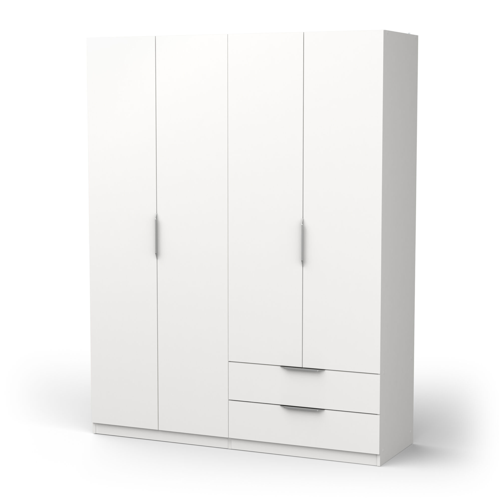 Armoire 4 portes - GHOST - Blanc - 157,3 x 51,1 x 203 cm - DEMEYERE