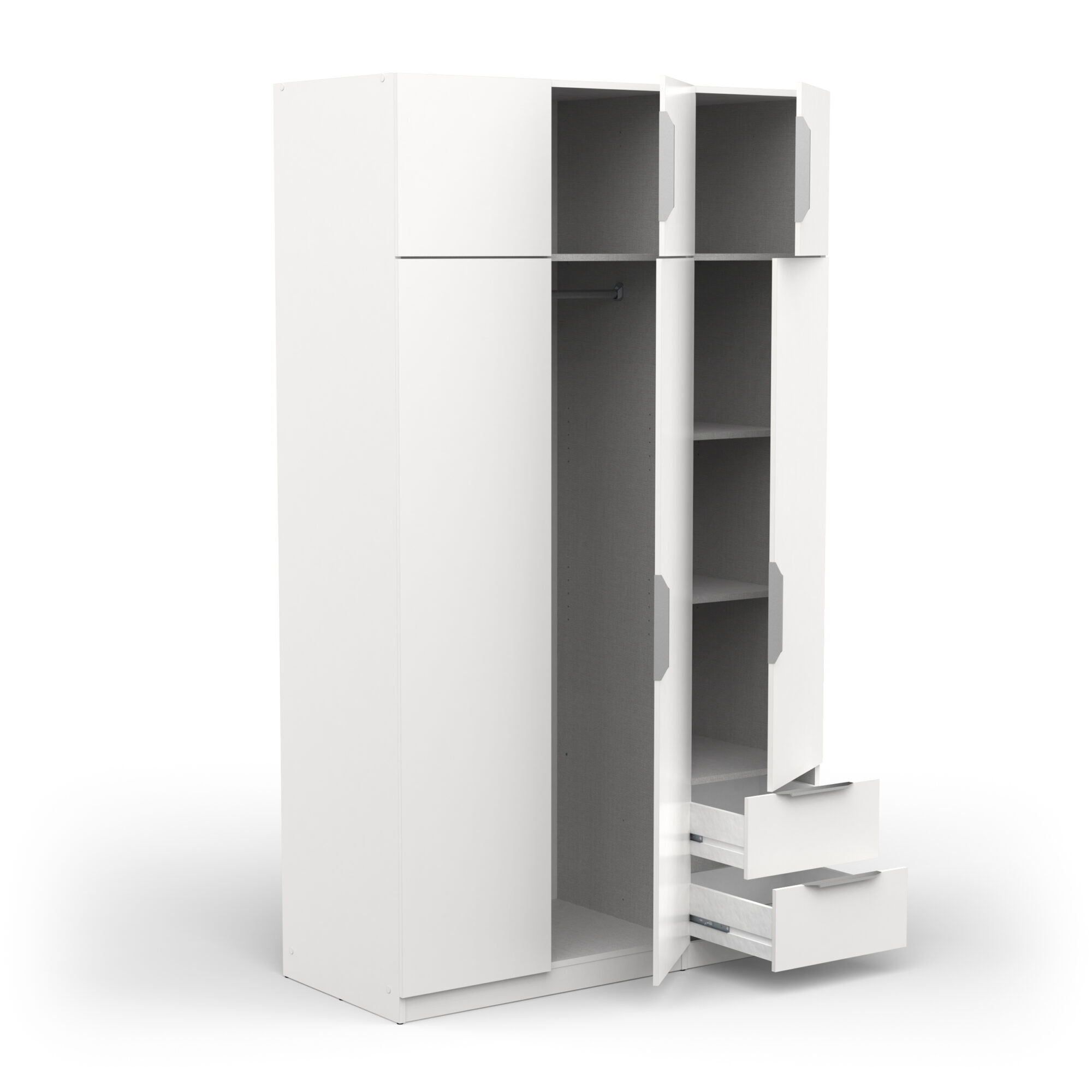Armoire 6 portes - GHOST - Blanc - 119,4 x 51,1 x 203 cm - DEMEYERE