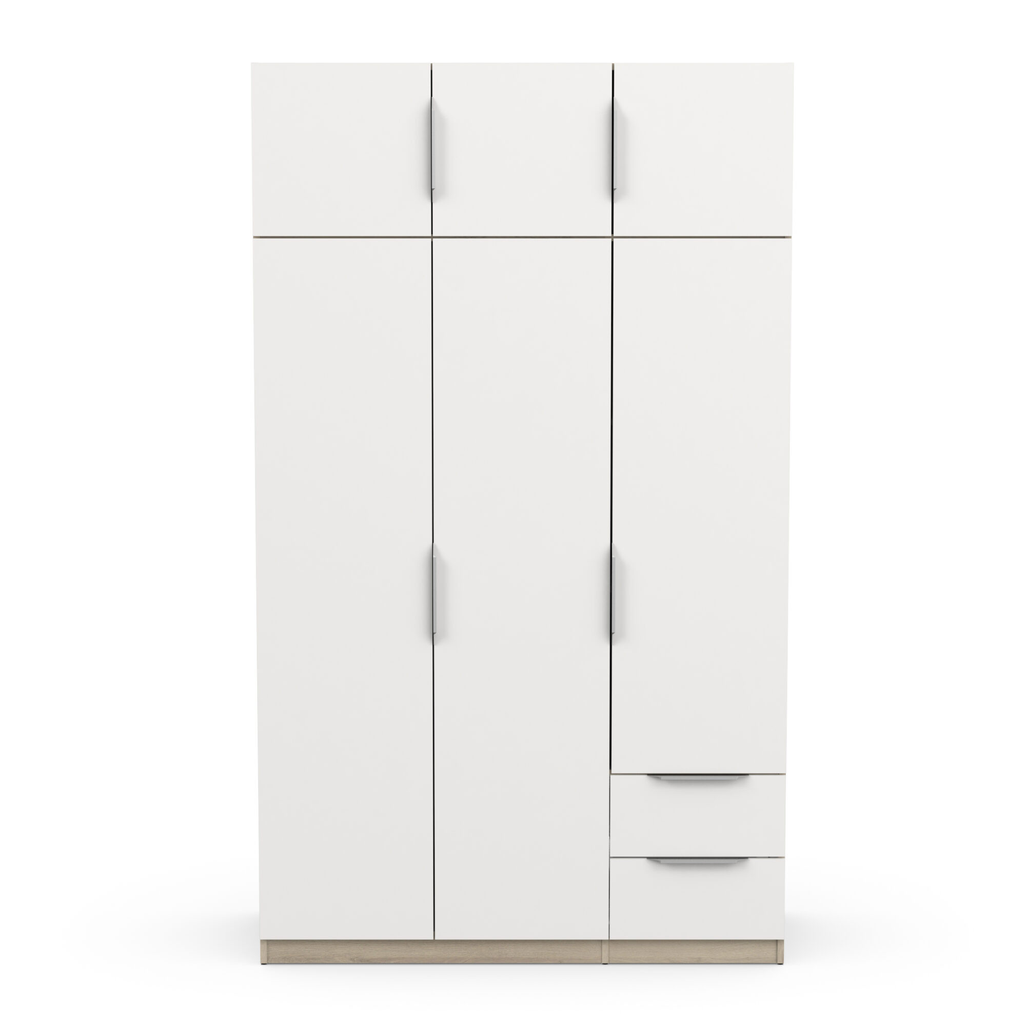 Armoire 6 portes - GHOST - Blanc et Chêne - 119,4 x 51,1 x 203 cm - DEMEYERE
