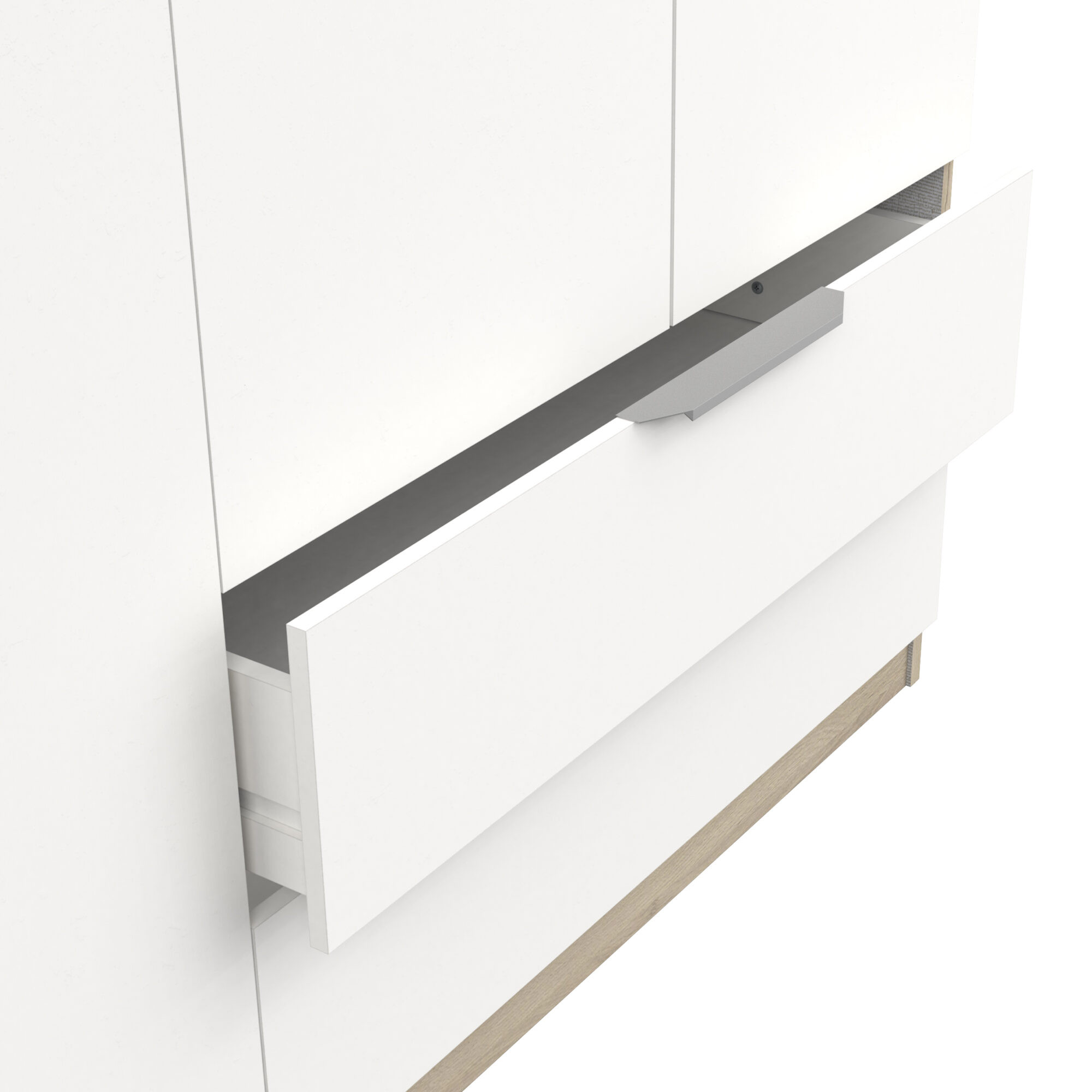 Armoire 8 portes - GHOST - Blanc et Chêne - 157,3 x 51,1 x 203 cm - DEMEYERE