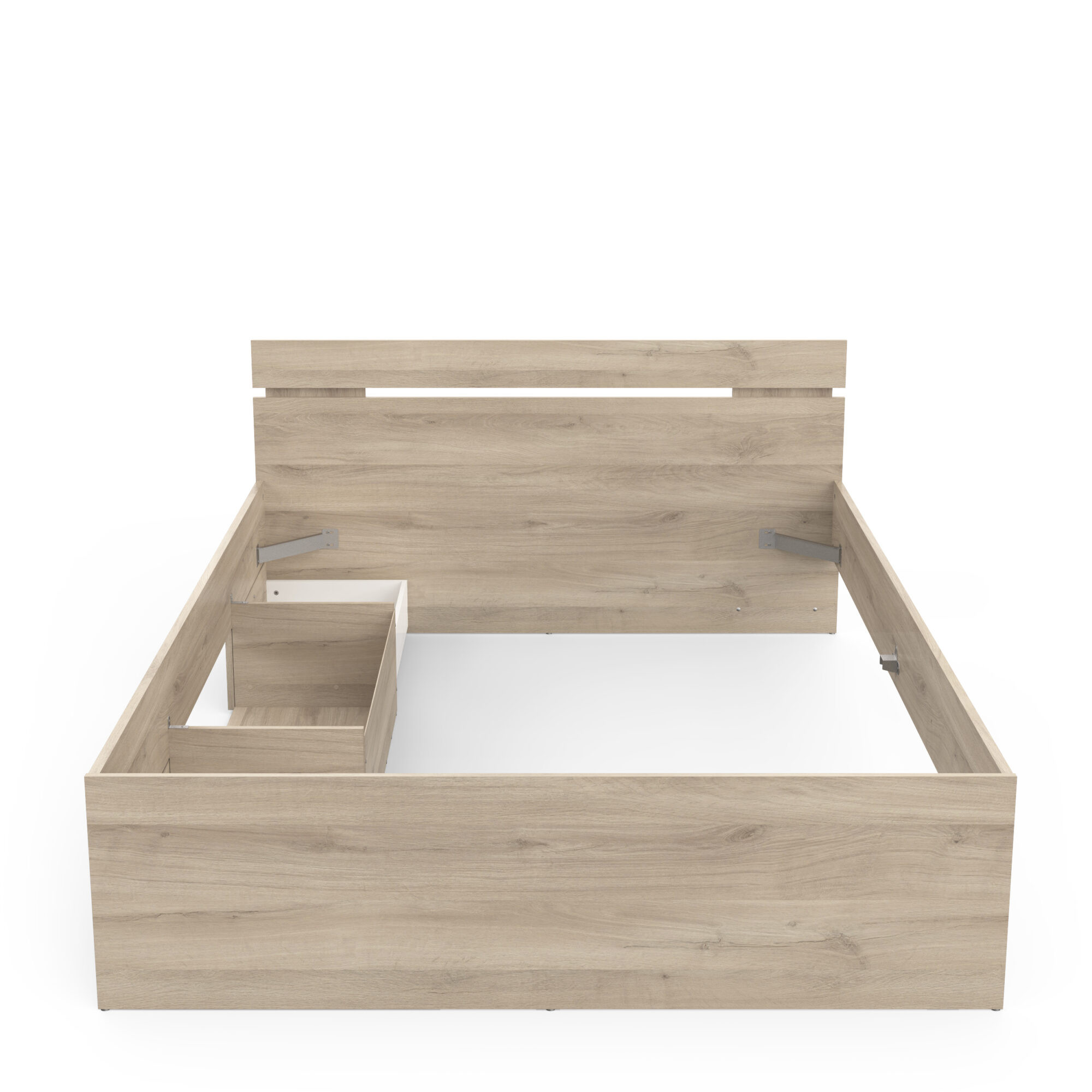 Lit adulte 2 tiroirs - MICHIGAN - Chêne - 140 x 200 cm - DEMEYERE