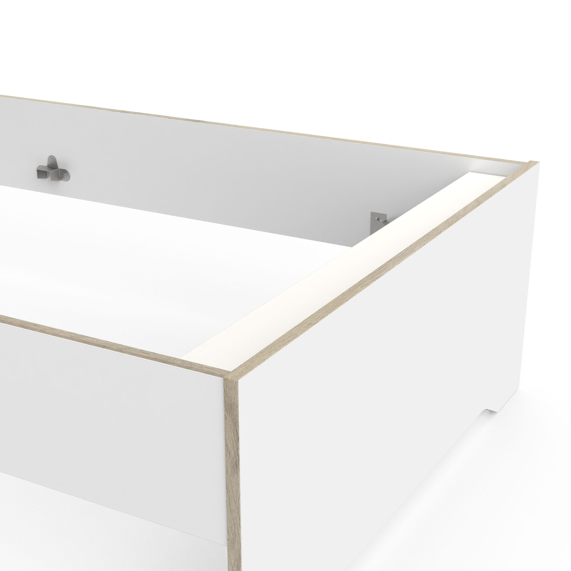 Lit adulte - GENIUS - Blanc et Gris - 90 x 190/200 cm - DEMEYERE