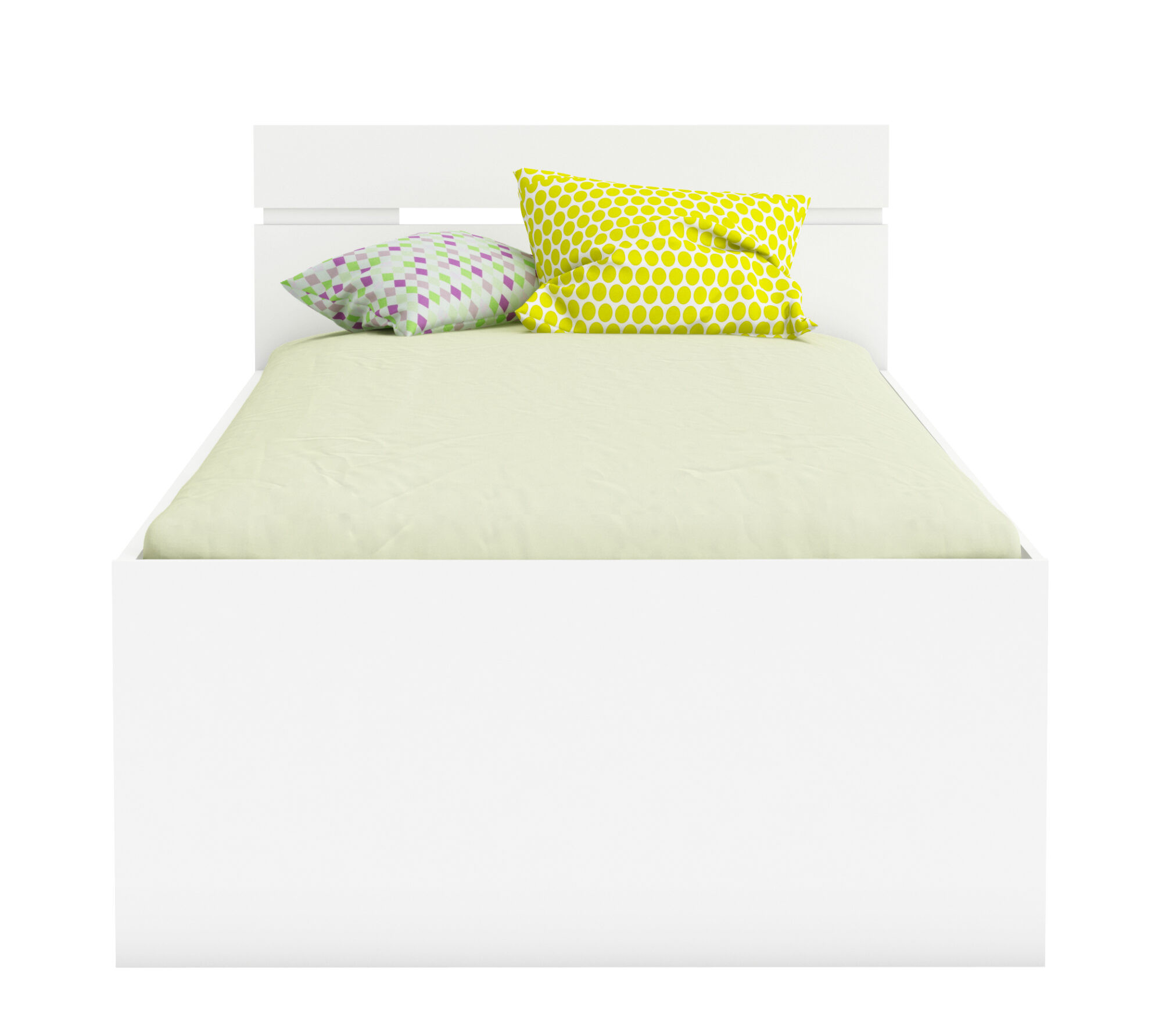 Lit adulte 2 tiroirs - MICHIGAN - Blanc - 90 x 200 cm -  DEMEYERE