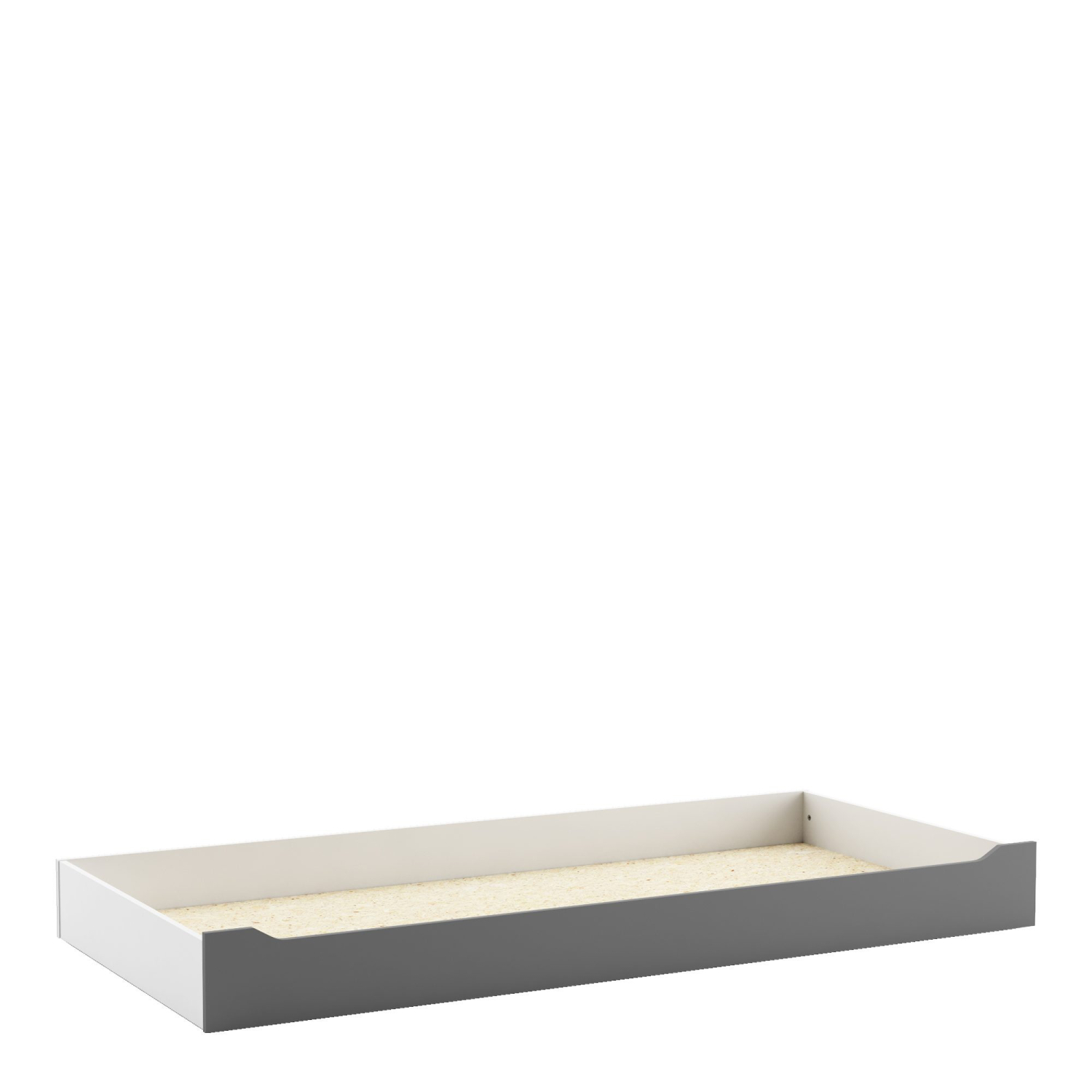 Tiroir pour lit adulte - GENIUS - Blanc et Gris - 90 x 190 cm - DEMEYERE
