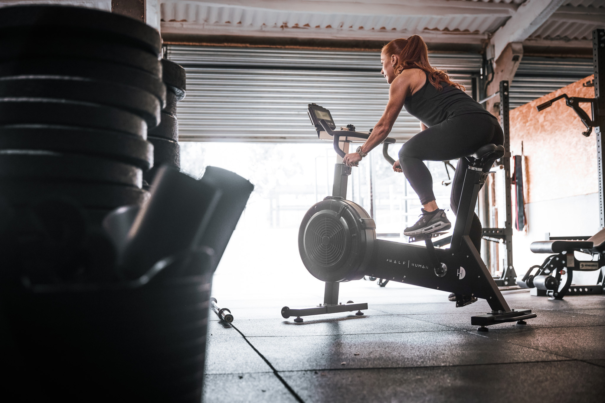 Vélo de fitness à Air - Half Human - Modèle AIR BIKE - Maison/Appartement - Écran LCD 7 programmes