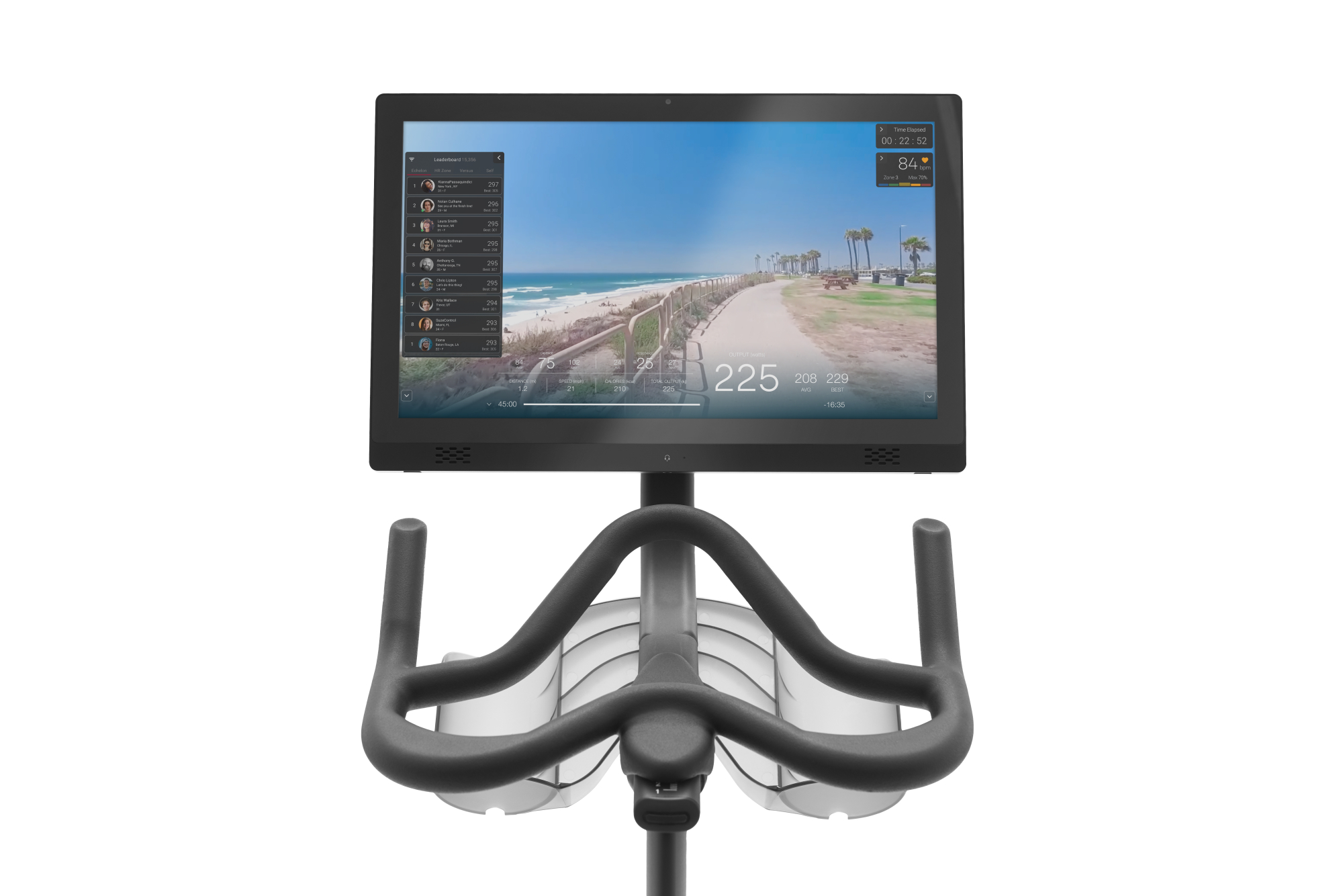 Vélo de Biking connecté - Modèle EX5S - ECHELON - Maison/Appartement - Écran pivotant HD