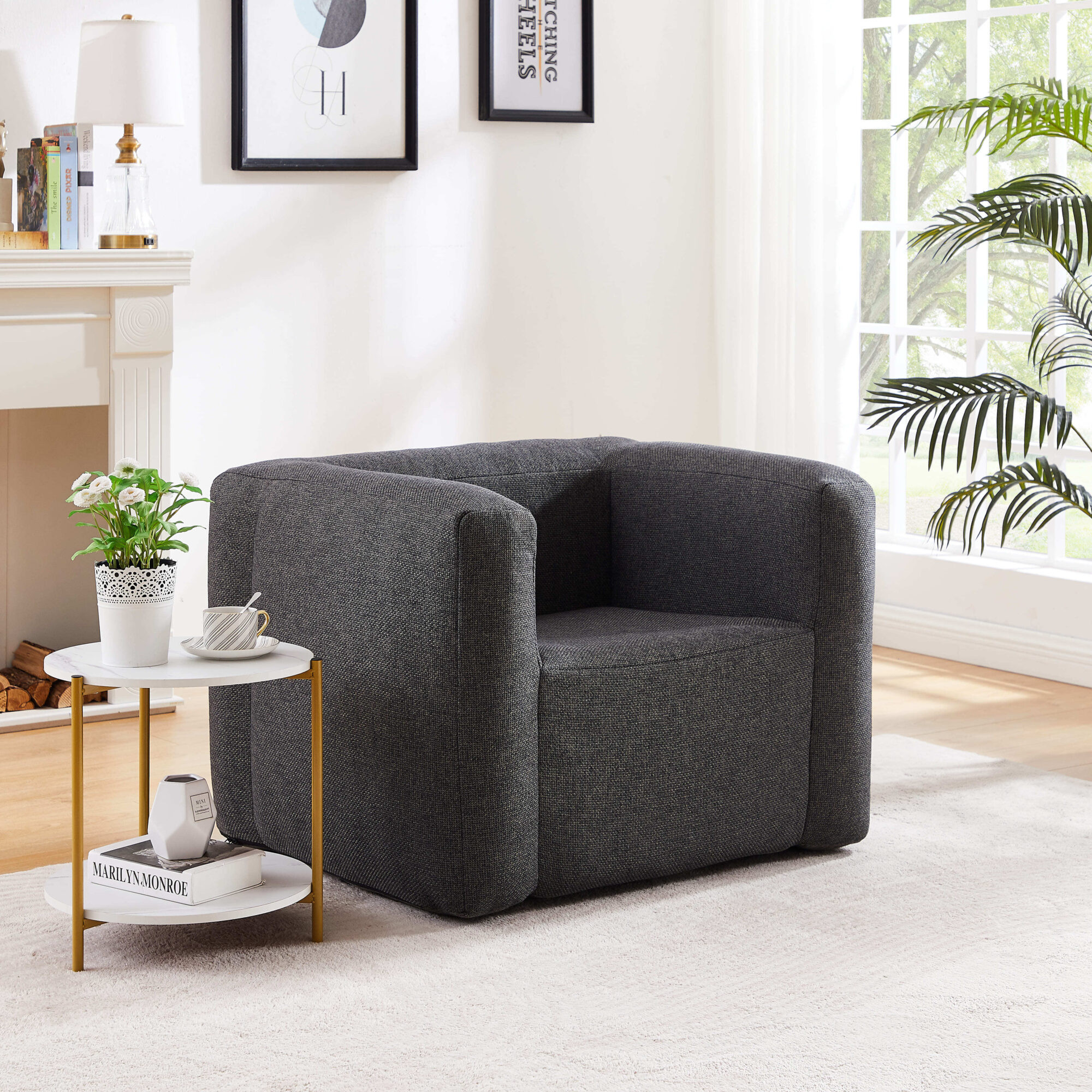 Fauteuil gonflable Terracotta - Intérieur et extérieur - Couleur Gris foncé