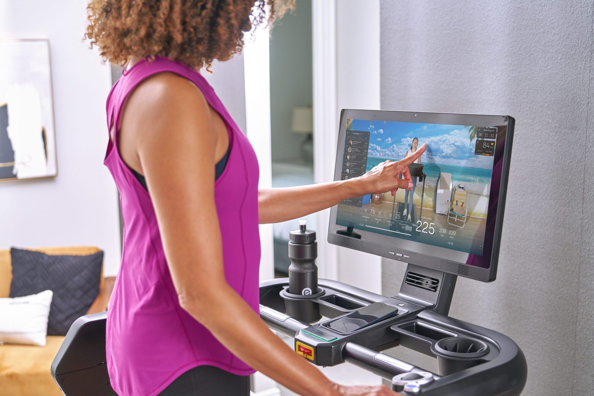 Aangesloten opvouwbare loopband - Model STRIDE 8S-22 - ECHELON - Thuis/Appartement - 22-inch HD-draaibaar scherm