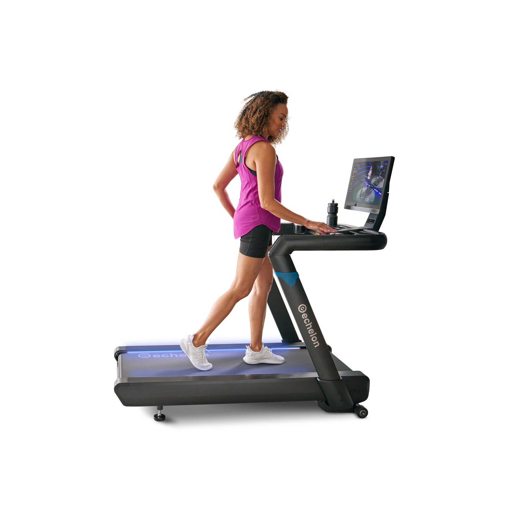 Aangesloten opvouwbare loopband - Model STRIDE 8S-22 - ECHELON - Thuis/Appartement - 22-inch HD-draaibaar scherm