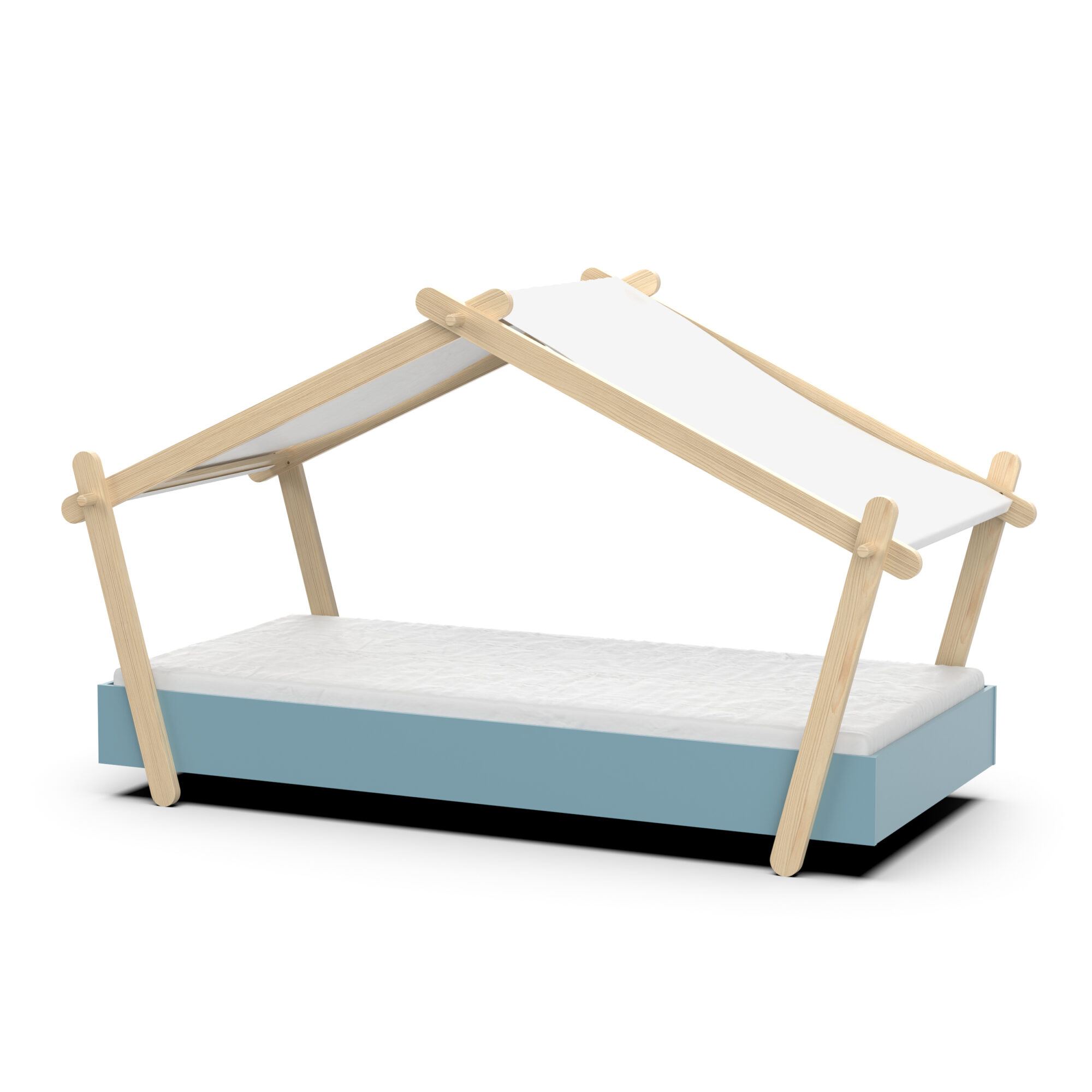Children's cabin bed - DEMEYERE - Model LODGE - Blue - 90 x 200 cm