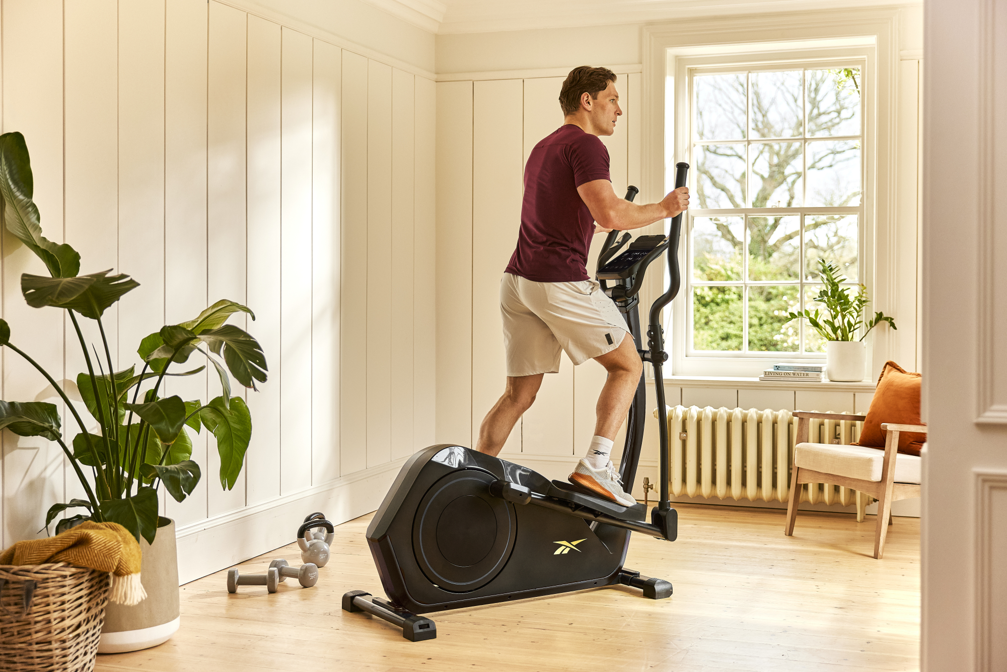 Reebok Elliptische Ergometer fitnessfiets - Thuis/Appartement - - Model FR30 - Intern wiel 9 KG - LED-scherm