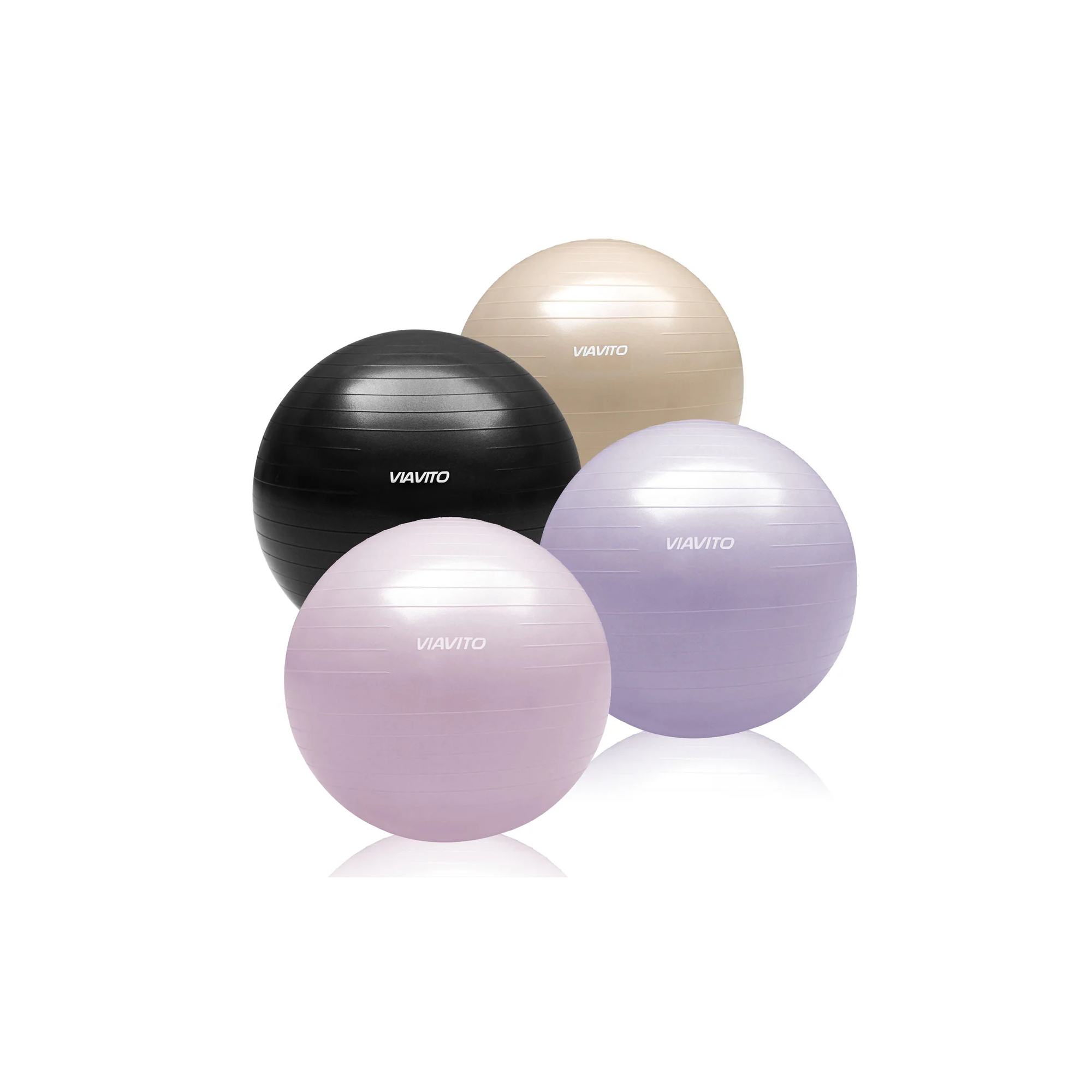 Ballon de Gymnastique  - Viavito - 65 cm - Anti burst - Beige