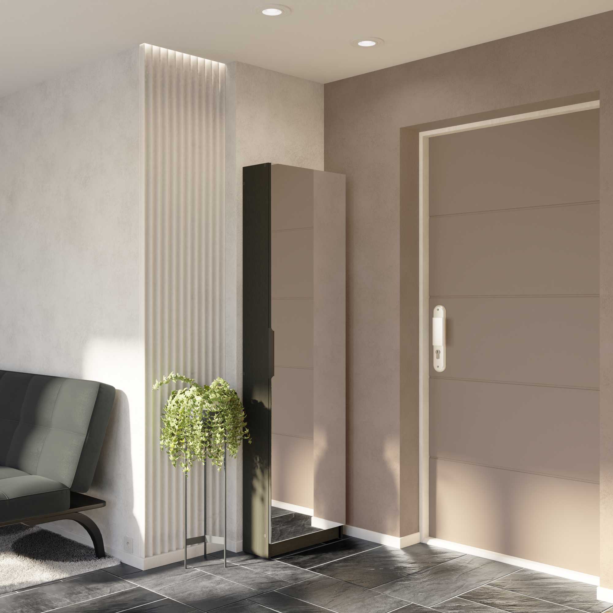 Schoenenkast met spiegel - DEMEYERE - ZAPATERO model - Zwart - 12 vakken