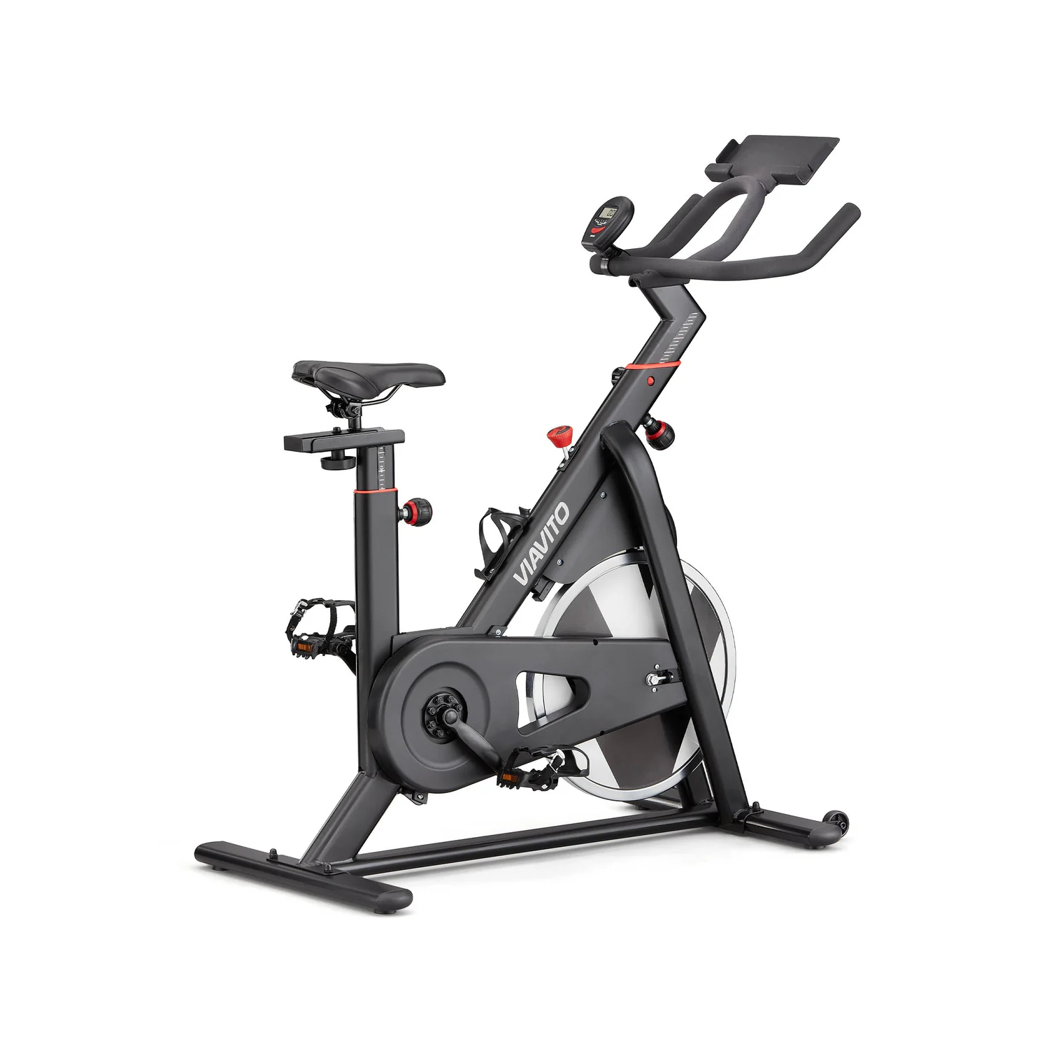 Vélo d'appartement Spinning Bike - VIAVITO - Modèle Veloria - Compteur 5 fonctions - Roue d'inertie : 9 Kg