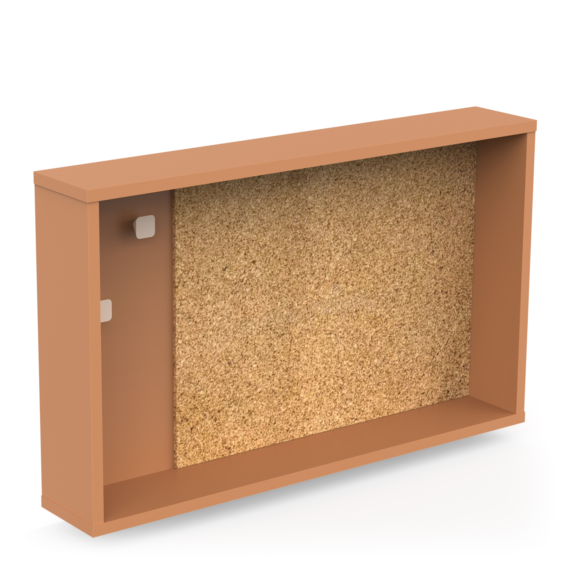 Prikbord met kurkplaat en LED - DEMEYERE - Model CAMILLIA - Terracotta