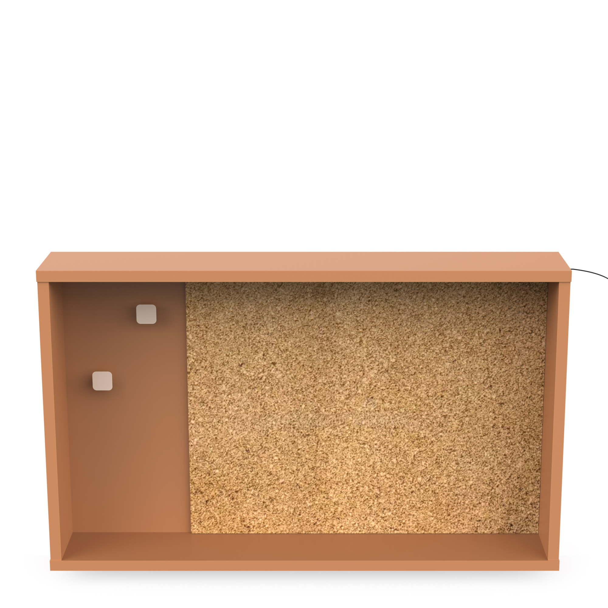 Prikbord met kurkplaat en LED - DEMEYERE - Model CAMILLIA - Terracotta