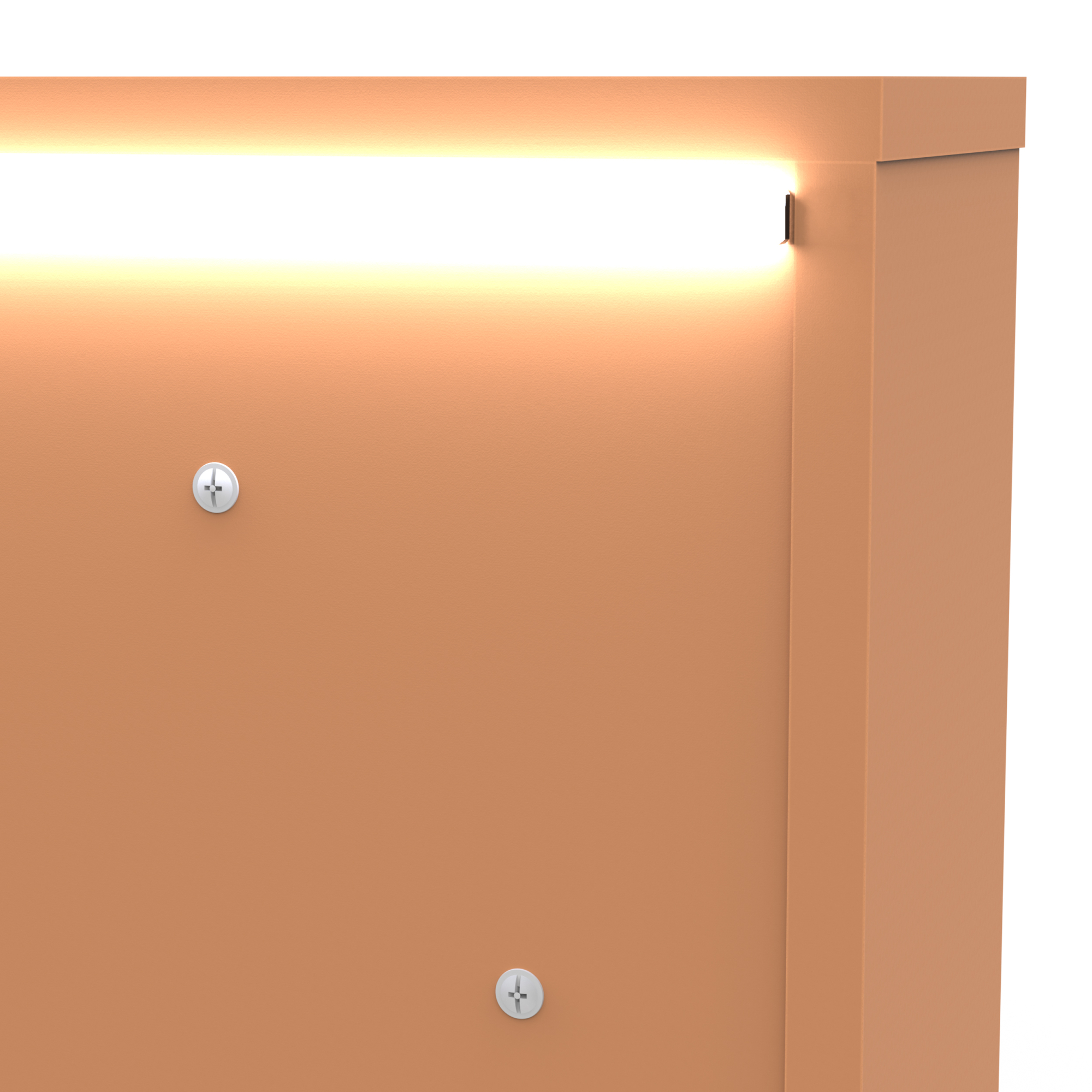 Prikbord met kurkplaat en LED - DEMEYERE - Model CAMILLIA - Terracotta
