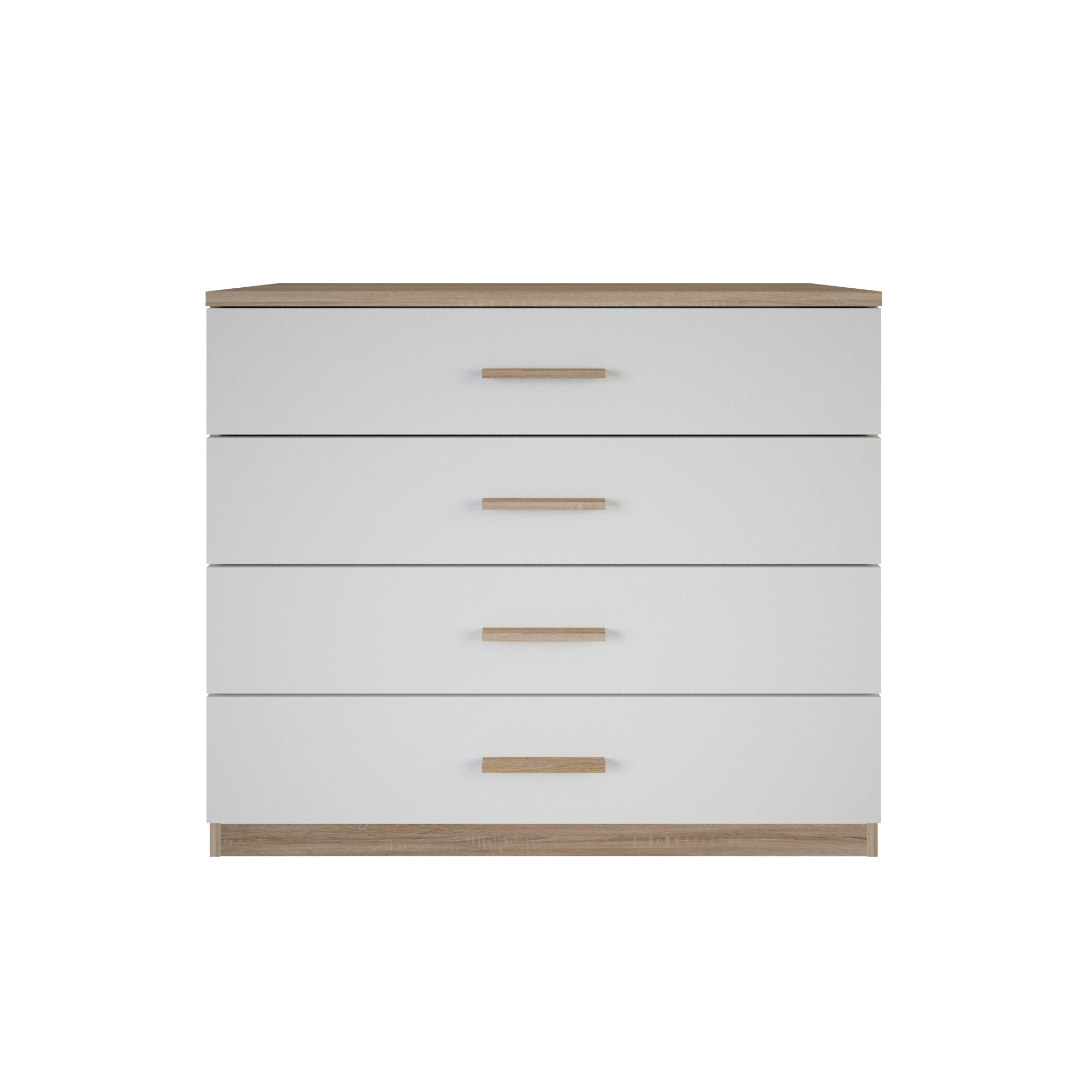 Commode met 4 laden - DEMEYERE - Model SELENA - Grijs - 100 x 41.6 x 84.7 cm