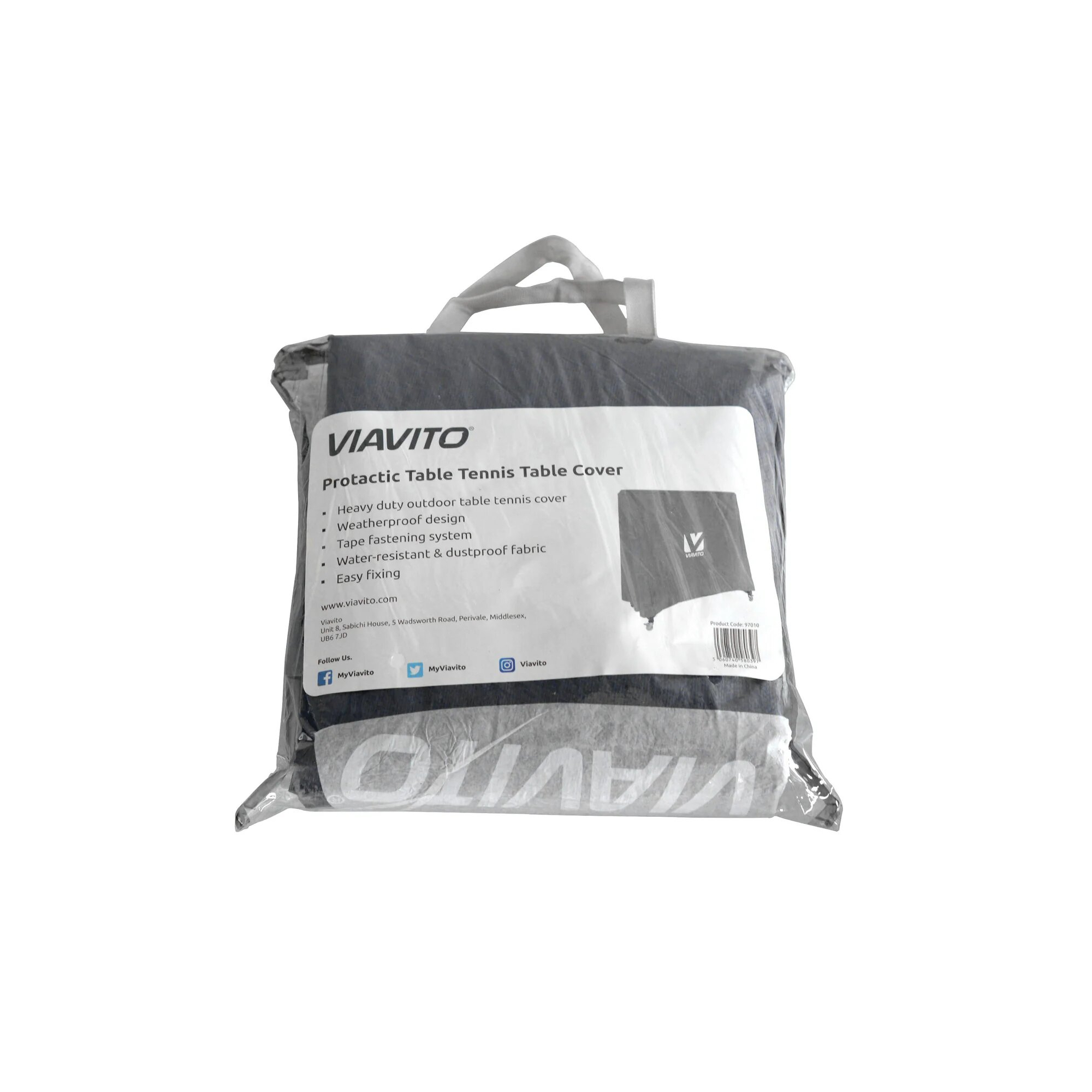 Housse de protection noire pour table de tennis de table - Viavito - Protactic