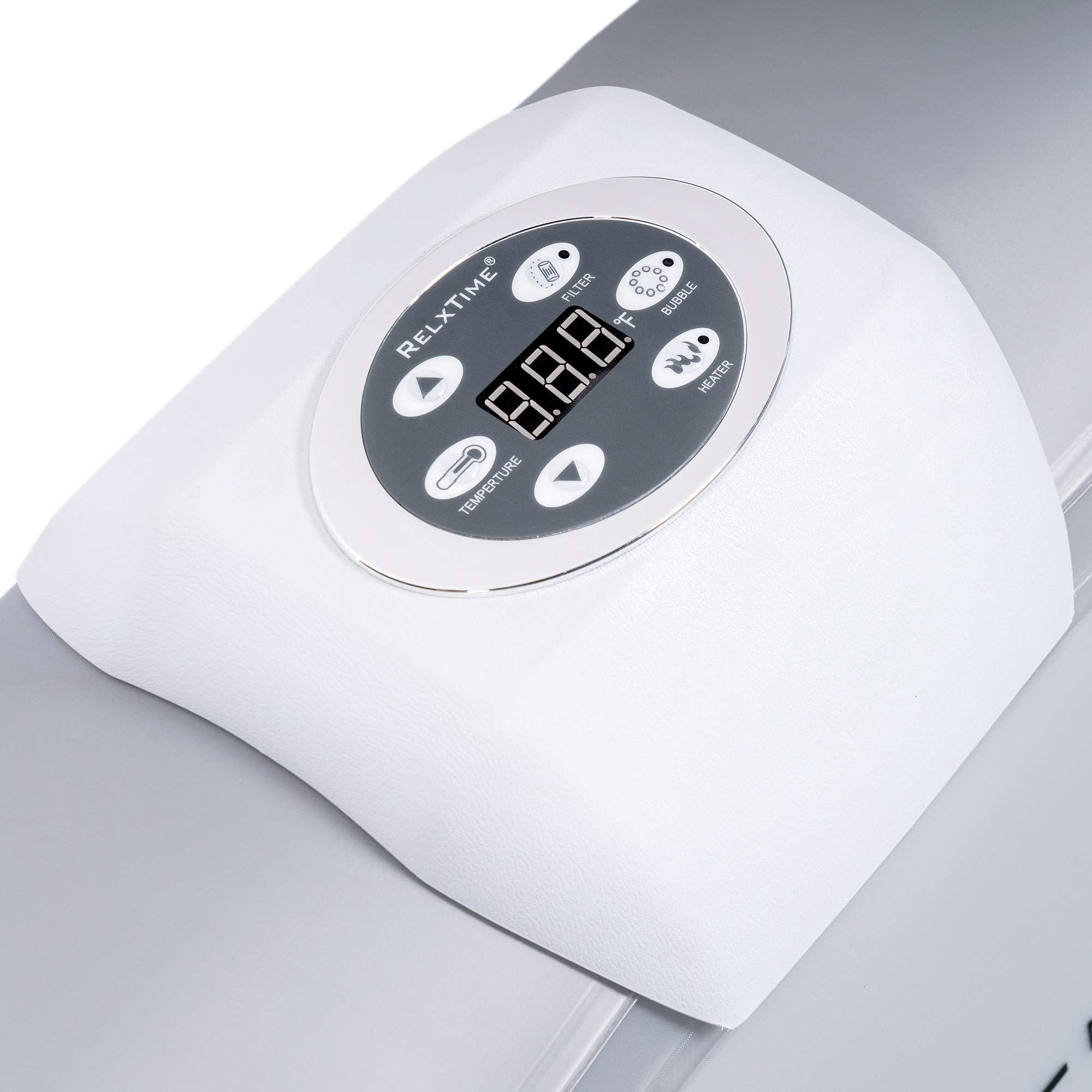 Spa gonflable 6 places carré - RELXTIME - 130 Jets - Gris - Filtre et bâche inclus