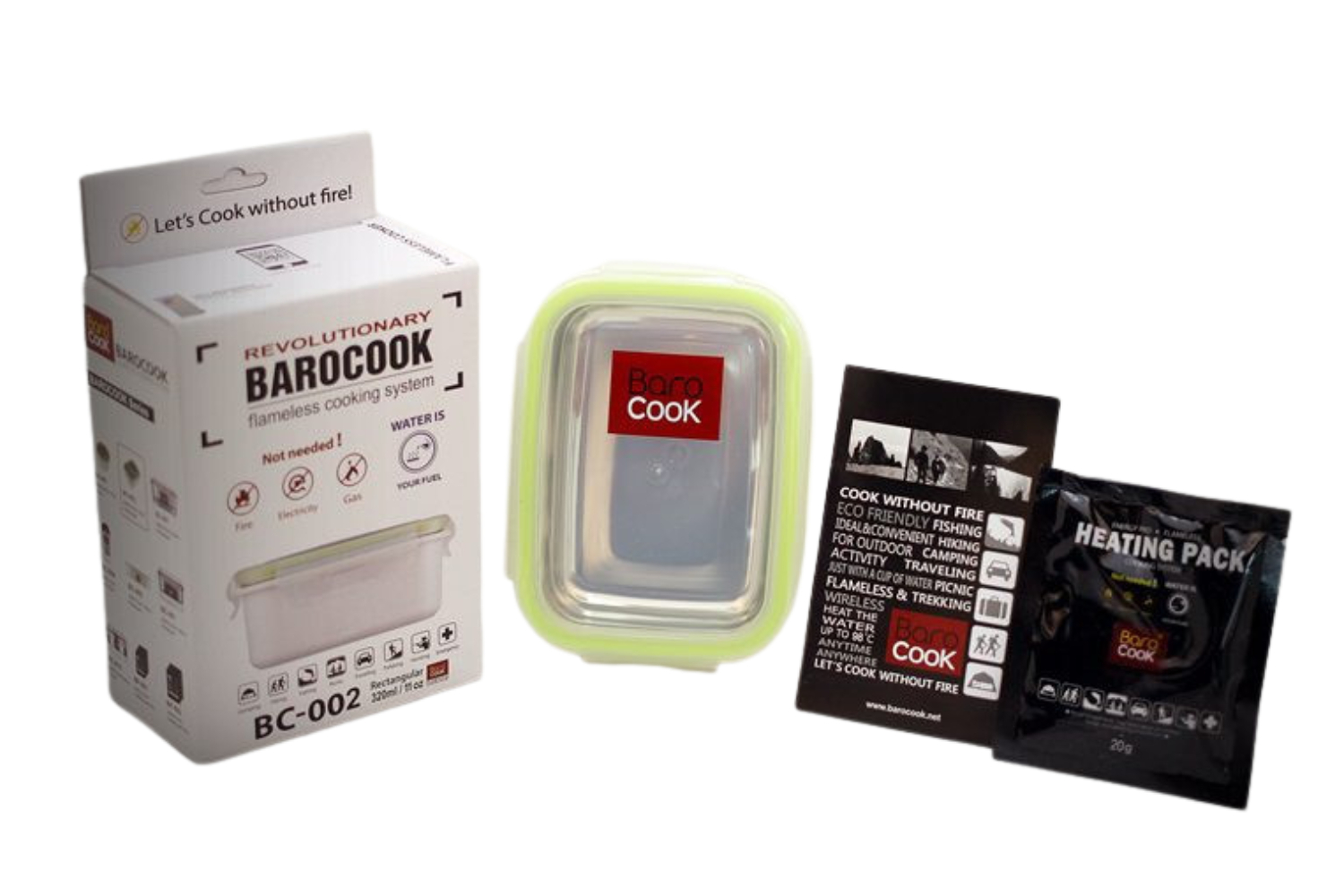 Zelfverhittende rechthoekige voedselcontainer - Barocook - Inhoud : 320 ml