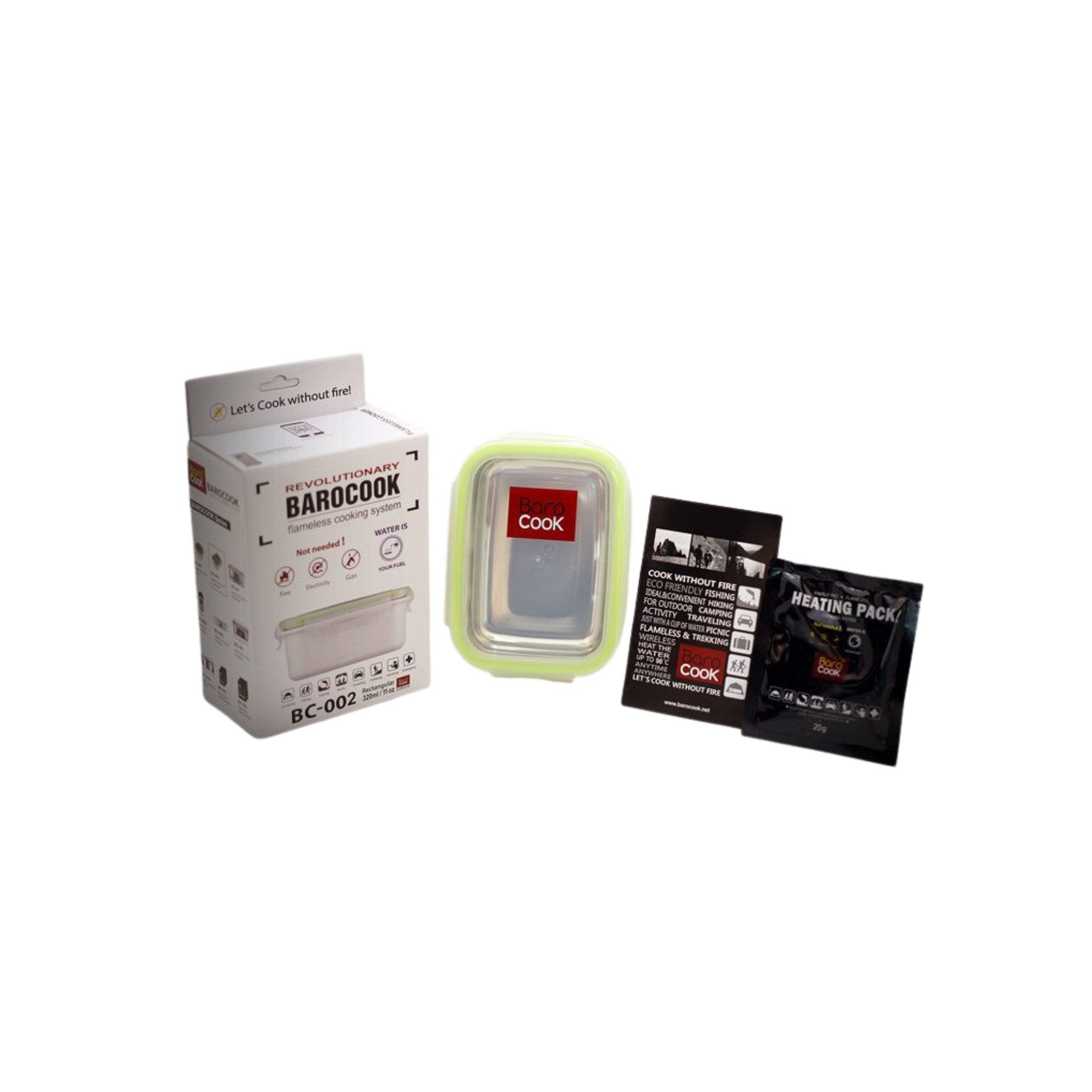 Zelfverhittende rechthoekige voedselcontainer - Barocook - Inhoud : 320 ml