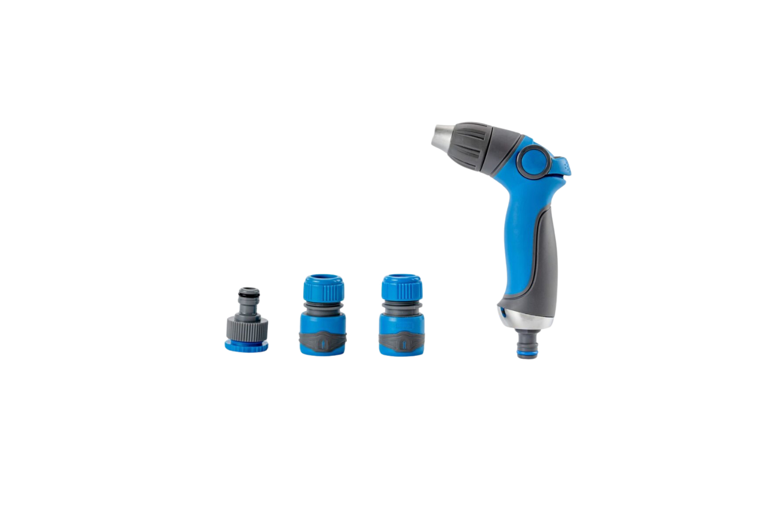 Spuit- en reinigingspistool - Suan - 3 verstelbare jets - Complete set met sproeifittingen