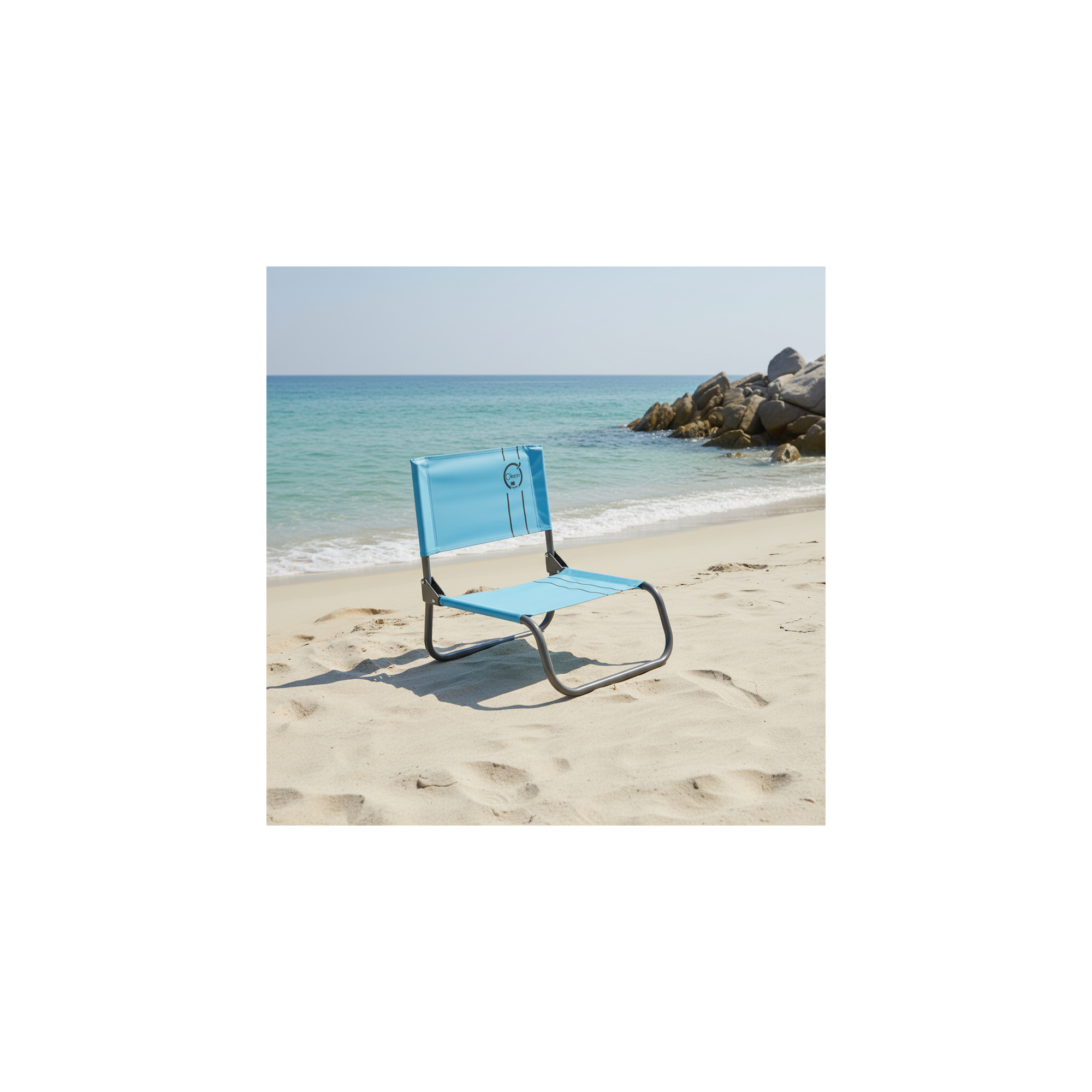 Lot de 2 chaises cale-dos de plage 1 pliure - O'Beach - Dimensions : 50 x 45 x 48 cm